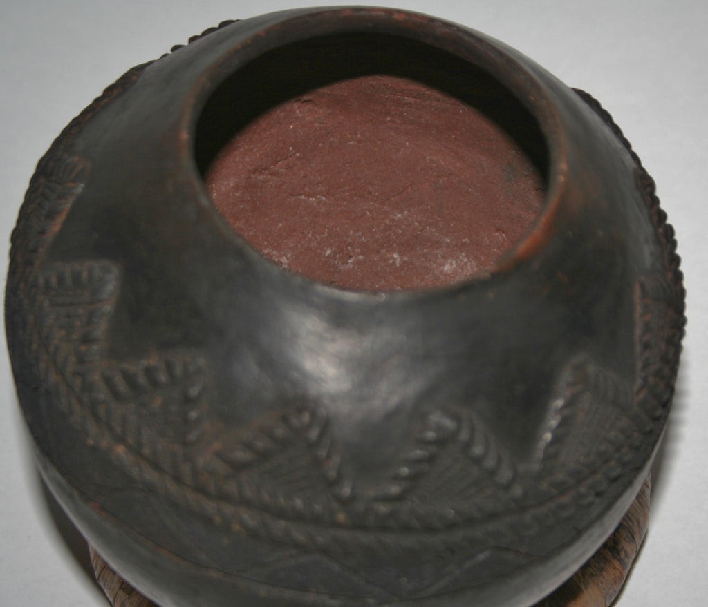 Zulu Clay Ukhamba Ceremonial Beer Pot Pottery VTG South Africa