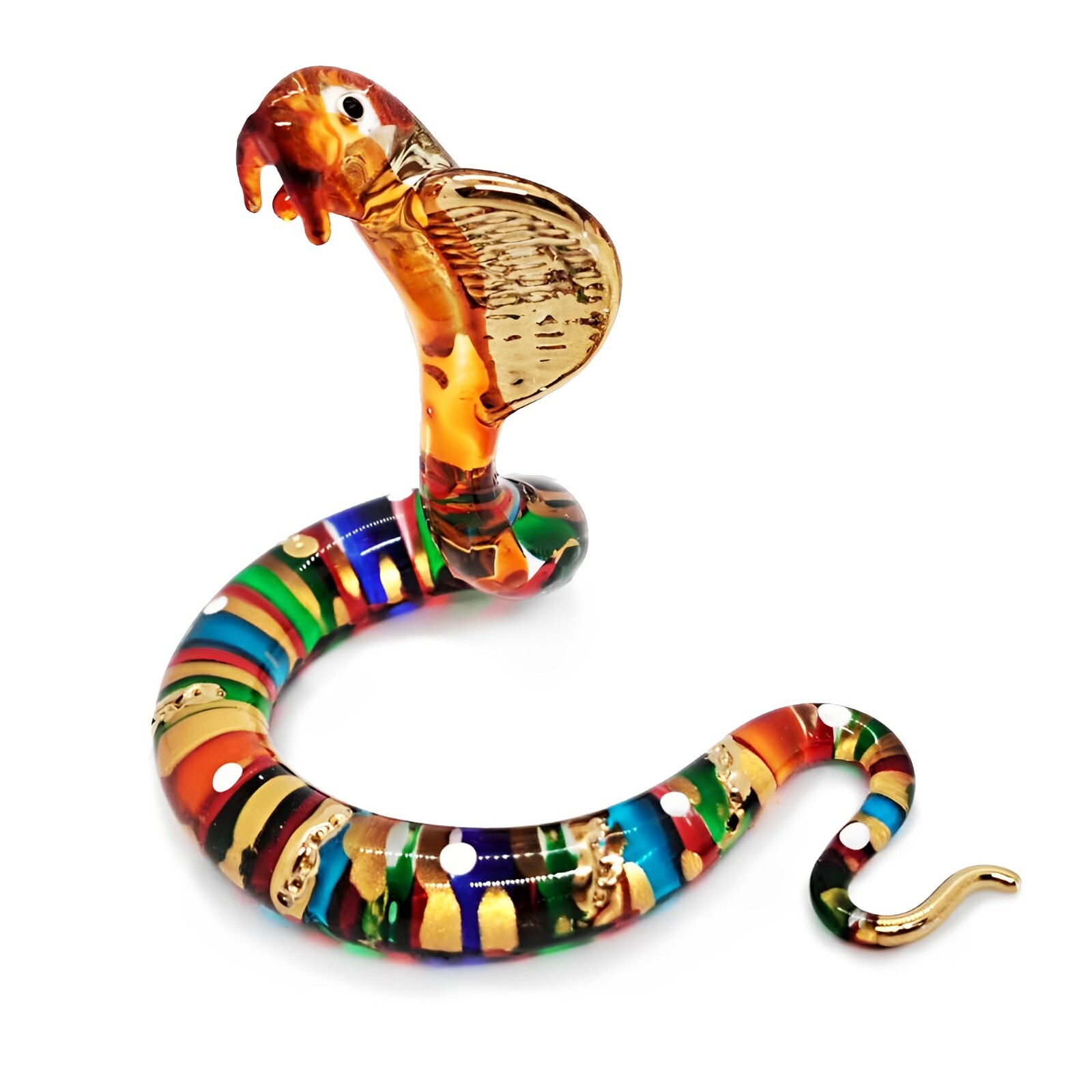 2¾” L Snake Glass Miniature Reptile Crystal Serpent Animal Figurine Collectibles