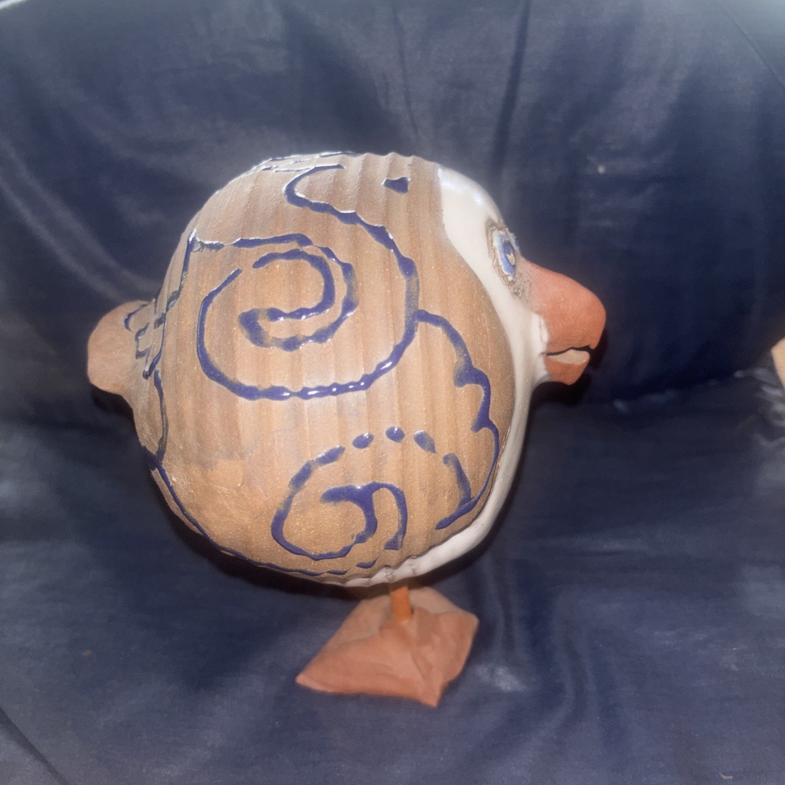 Susan Davis Cape Cod Pottery Seagull Bird Figure Massachusetts 1980’s Plump Bird