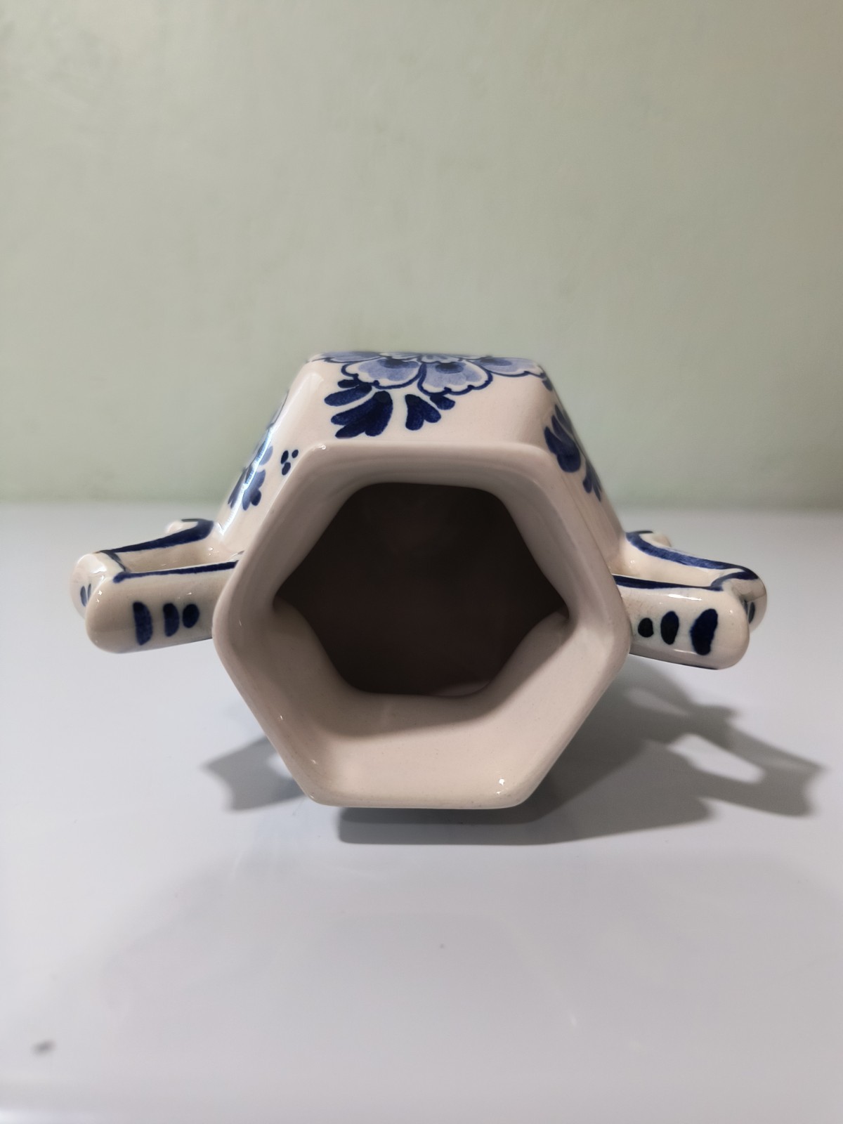 Blue White Delft Urn Vase from Holland 89 D.P. Delft
