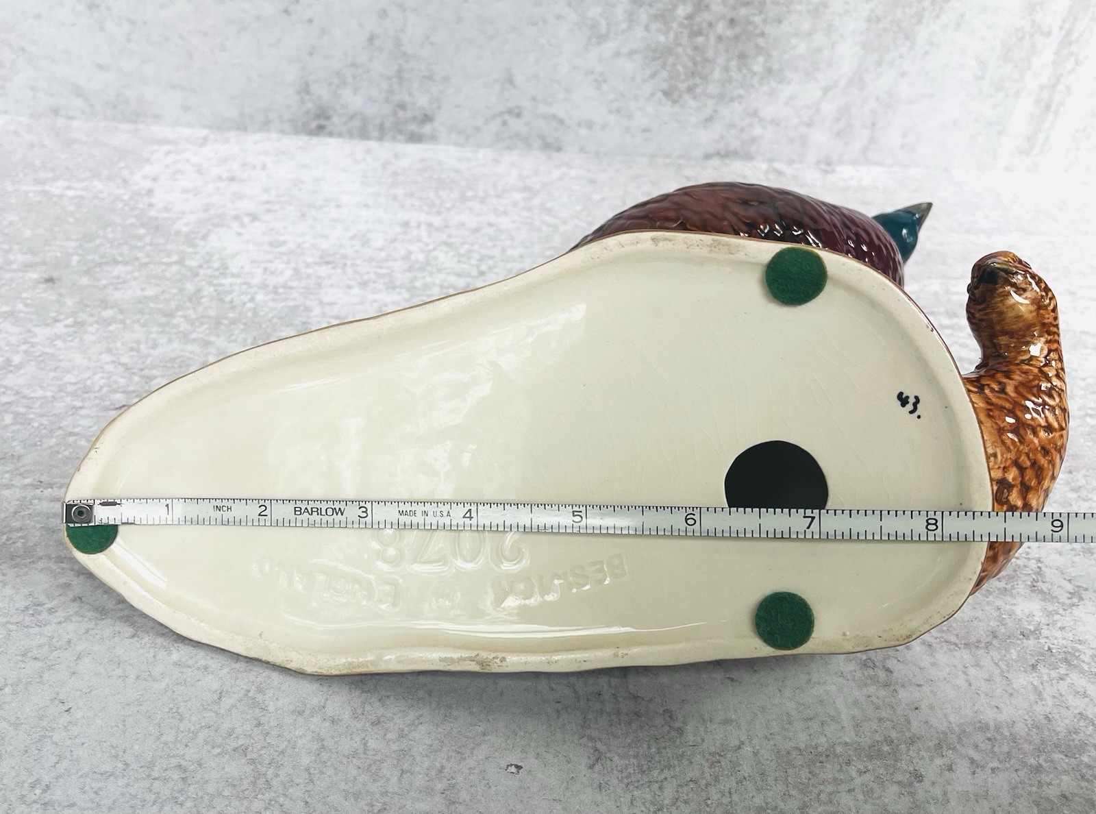 Beswick Pheasant Figurine #2078 England Hand Painted 2 Birds 10″ Impressed Marks