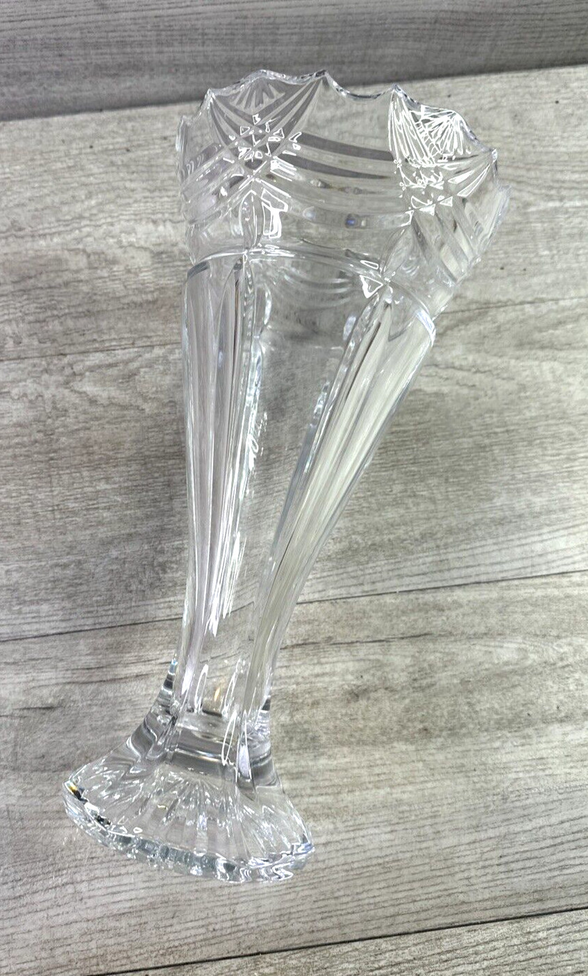 Shannon by Godinger Leaded Crystal 12″ Tapered Bouquet Vase Centerpiece