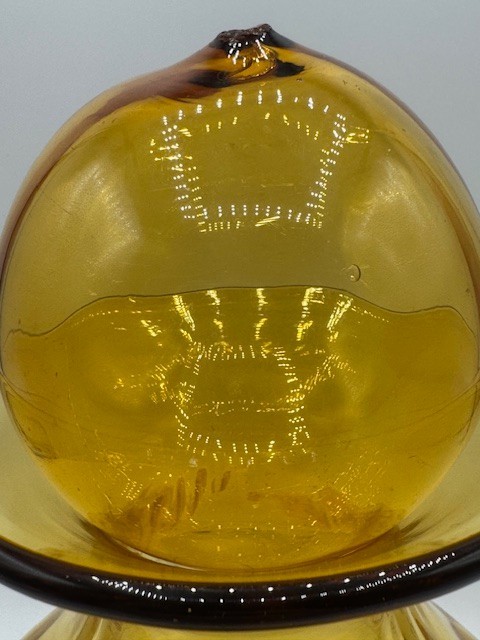 Blenko #51 Glass Wheat Hand Blown Orb Ball Float-3.5″