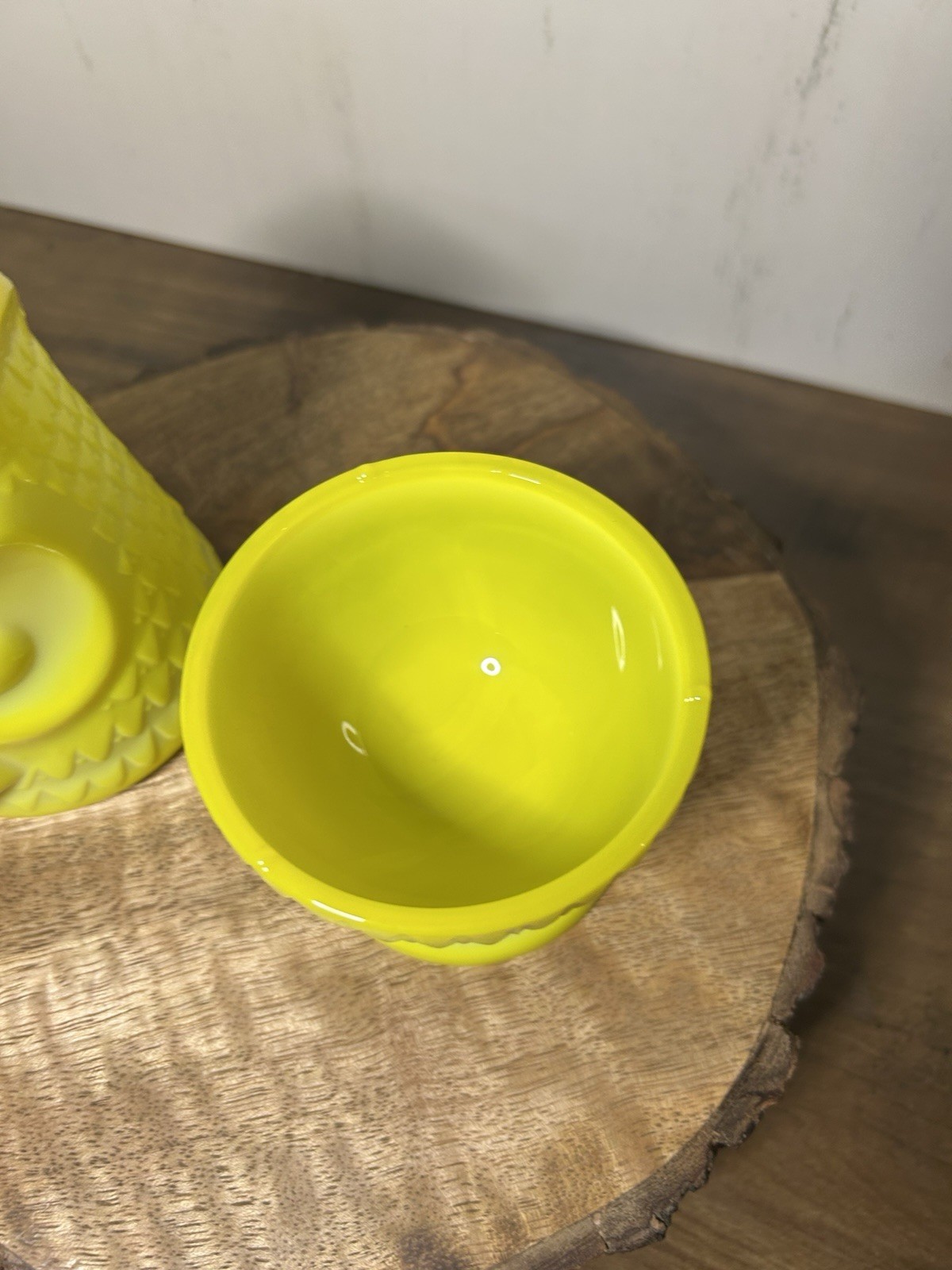 MOSSER VIKING MOLD DANDELION YELLOW GLASS OWL FAIRY LAMP LIGHT NEWEST RELEASE