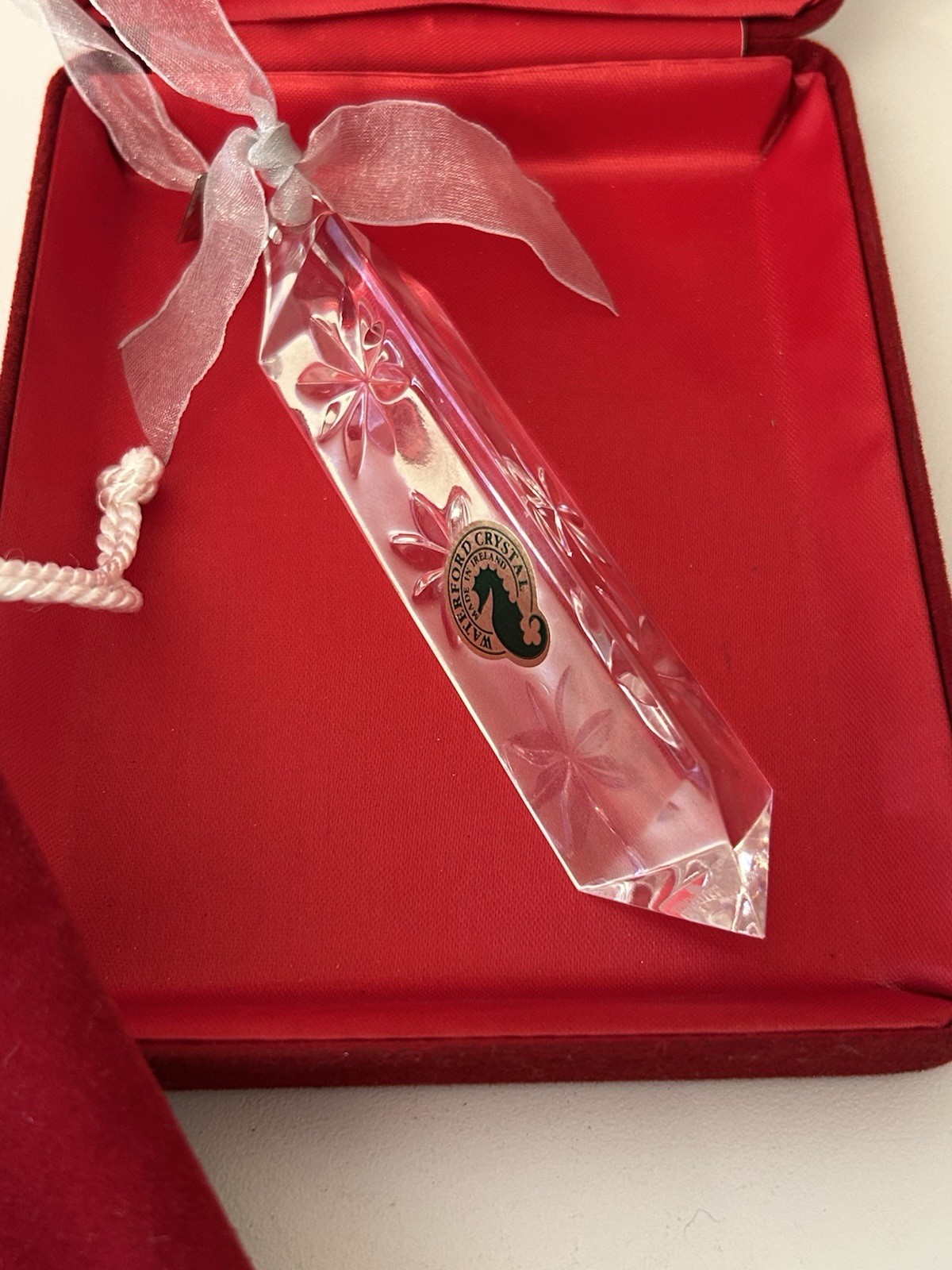 VTG Waterford Lead Crystal Celebrate The Season Star Prism Ornament 2001 Box