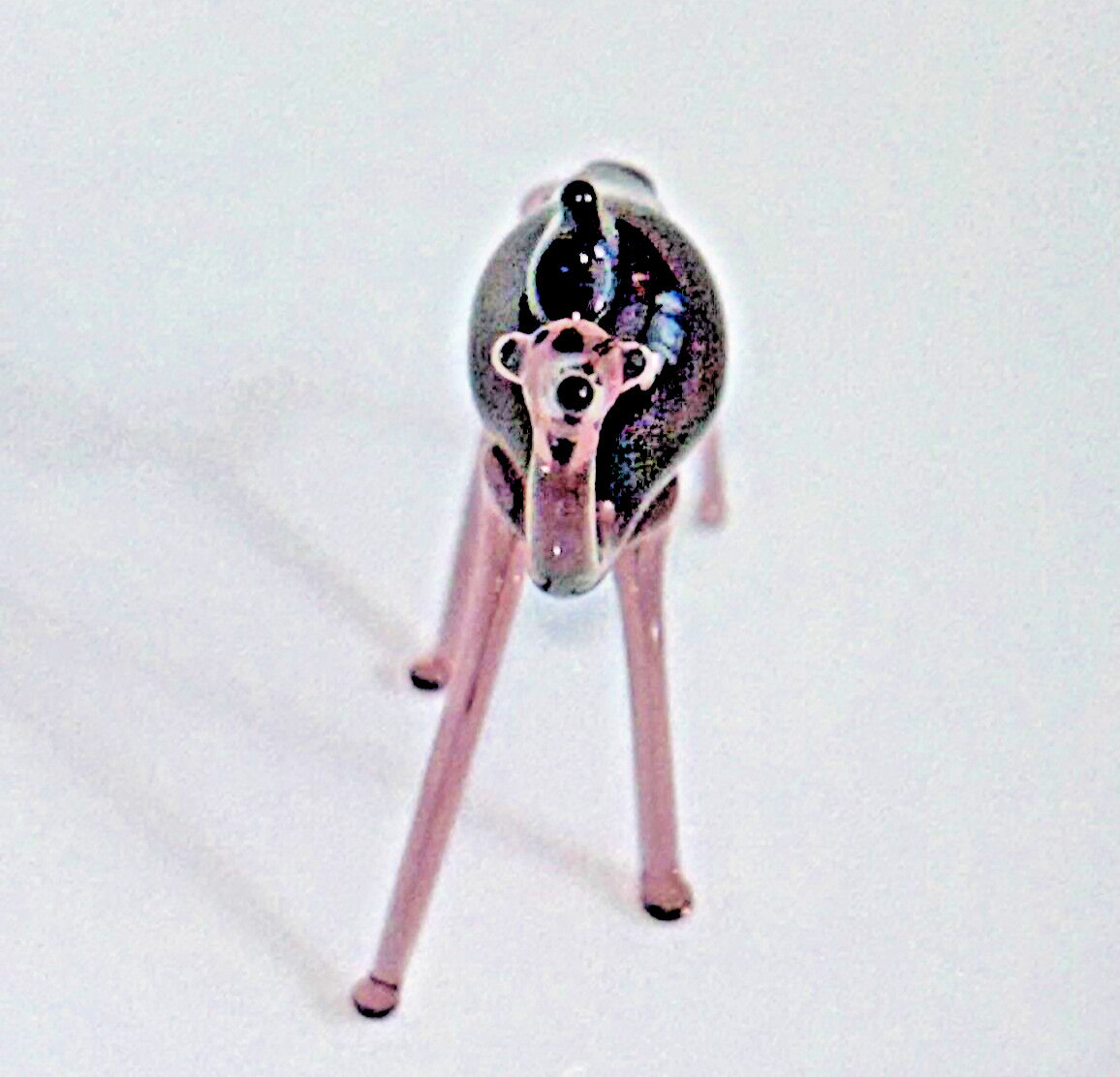Vintage Camel Figurine Blown Glass Delicate Purple