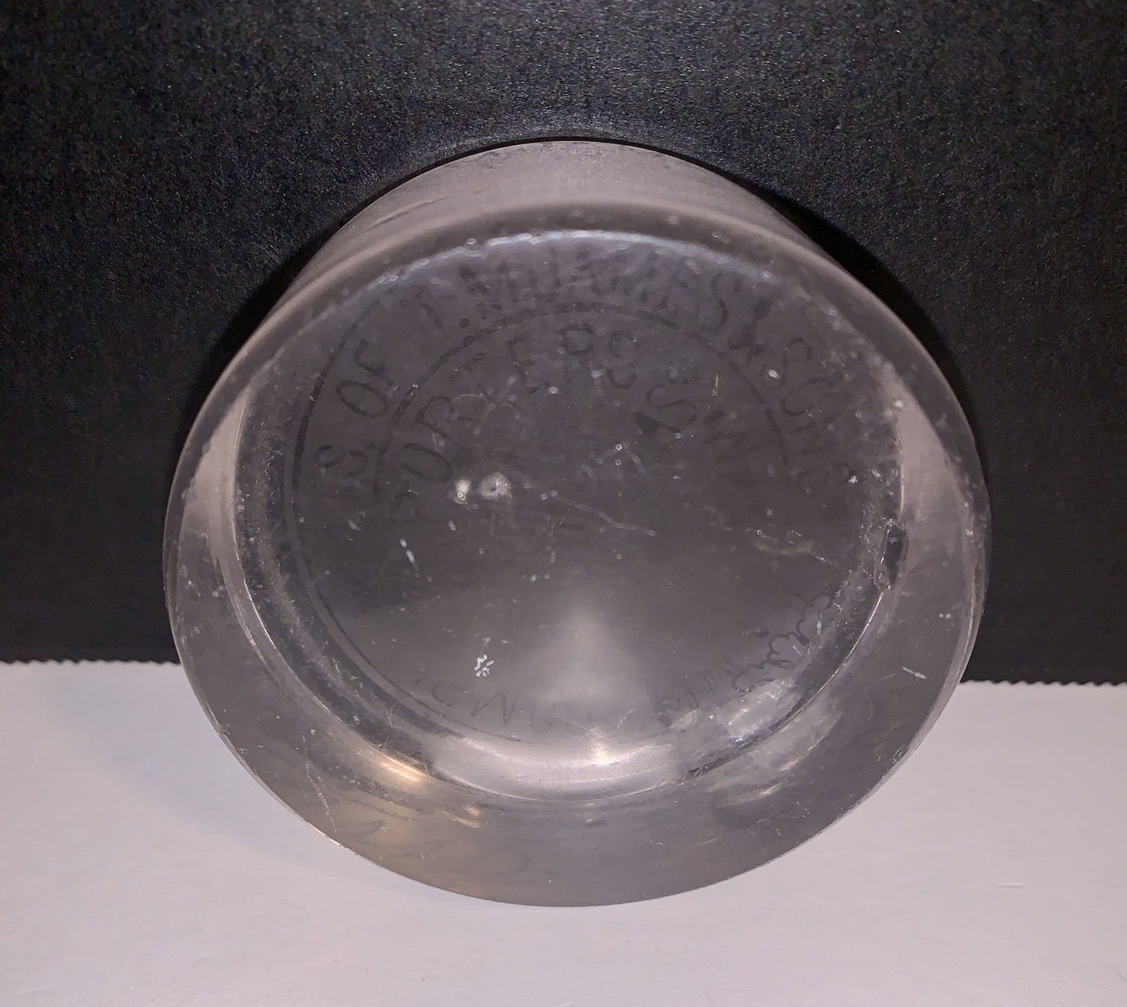T.M. James & Sons Crockery & Glass Advertising Paperweight Kansas City Missouri