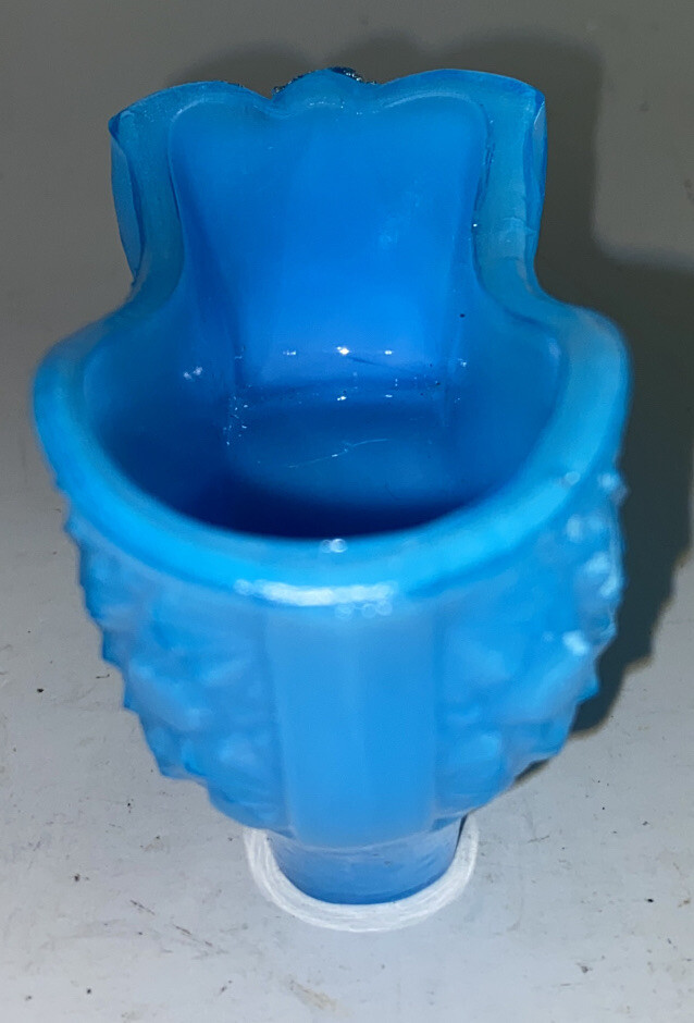 BOYD Art Glass ~Glass Slipper With Now ~1990’S Capri Blue 6” x 3”