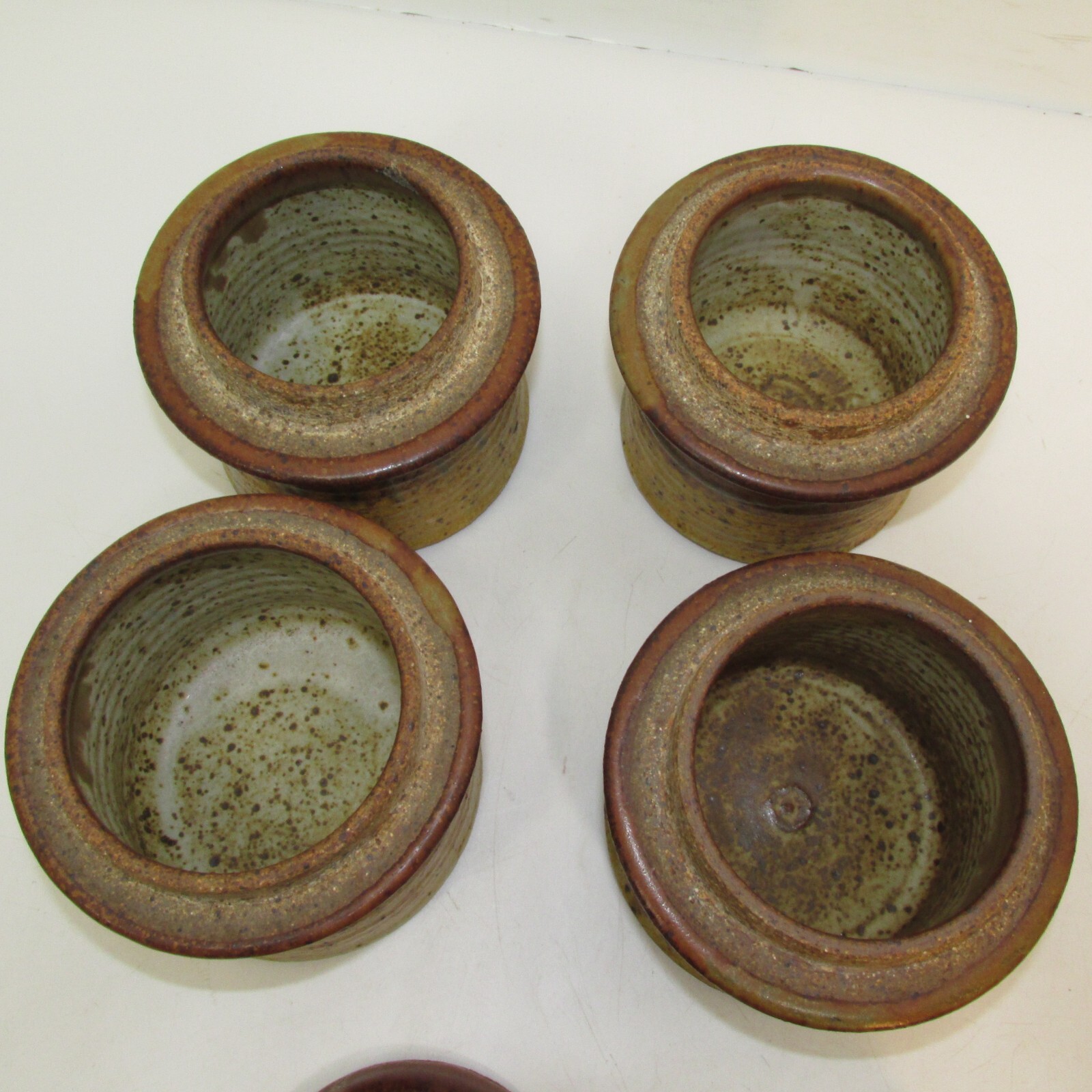 Kenneth Ferguson Pottery signed – 4 pottery jars & Lids -1960’s – 1970’s