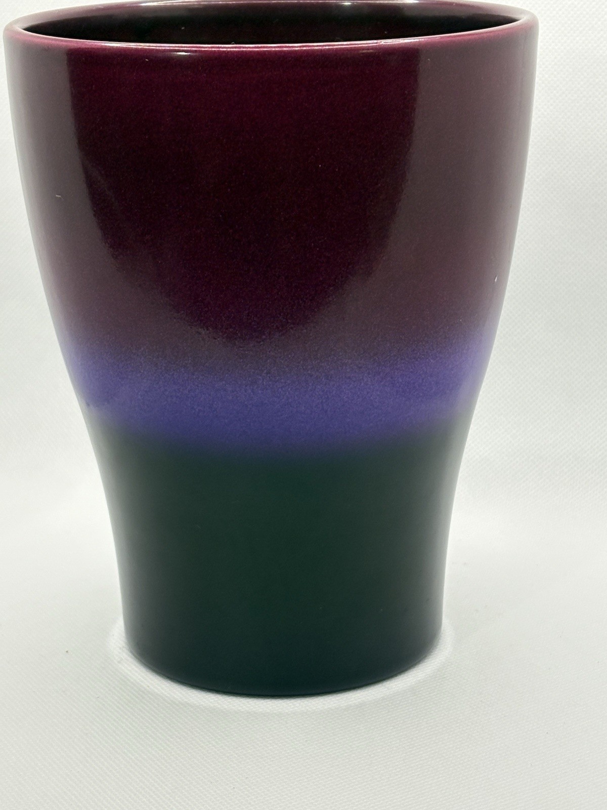Scheurich Germany 620-15 Ceramic Orchid Pot Glossy Plum Purple Ombre Waterproof