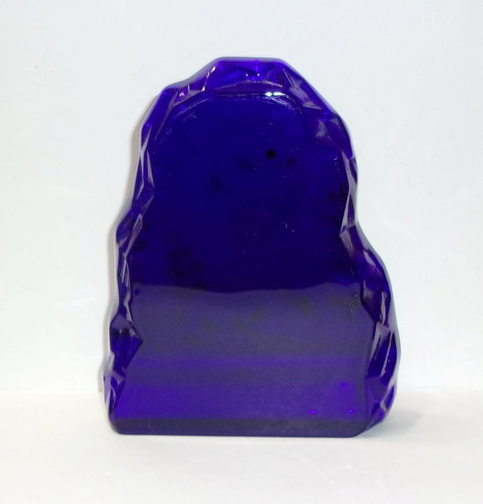 Fenton Glass Cobalt Blue Dolphin Seascape Paperweight Lt Ed JK Spindler #11/13