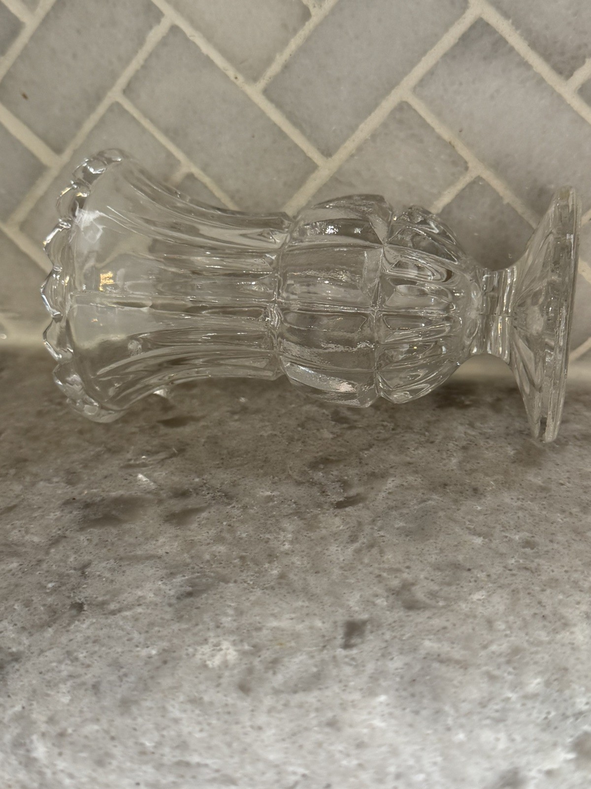 Crystal Clear Industries 4” Handcut 24% Lead Crystal 4” Vase Made in Yugoslavia