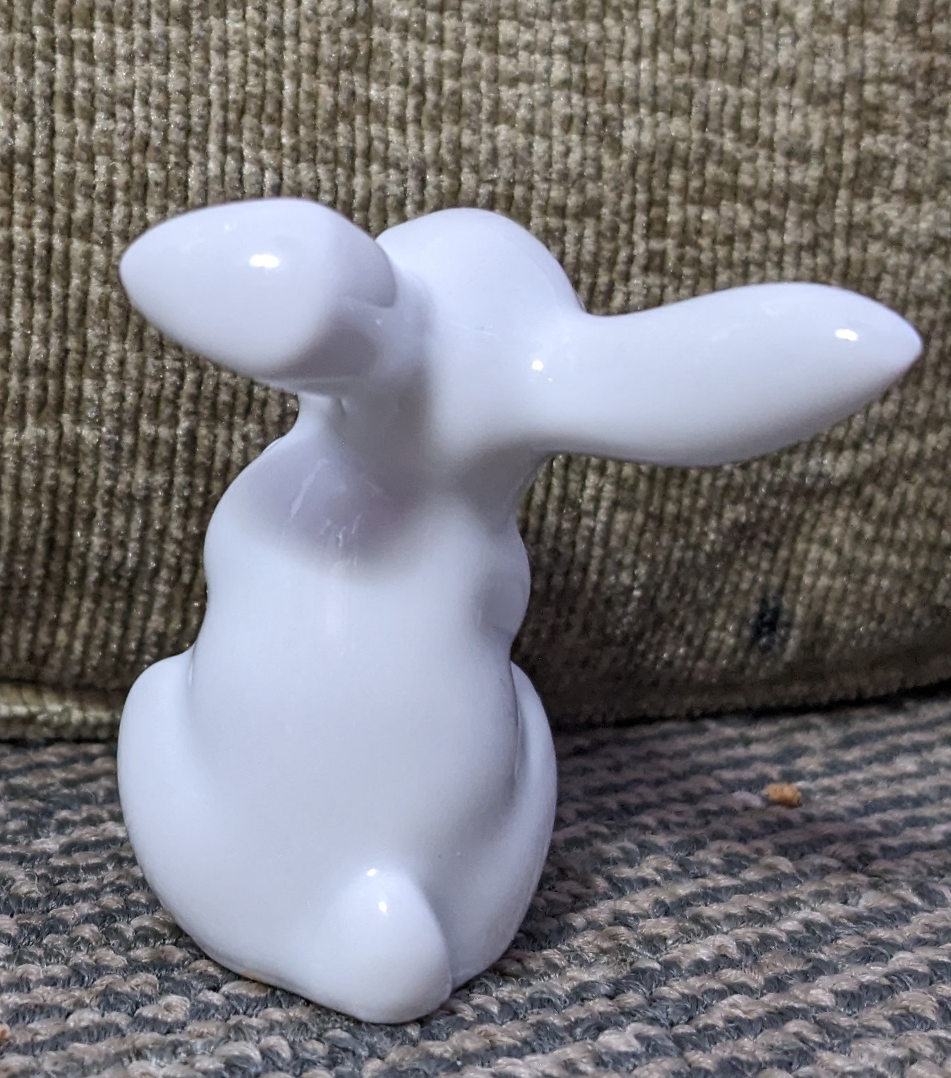 Vtg Laughing Rabbit Figurine Rosenthal Group Classic Rose Germany White Hare 2