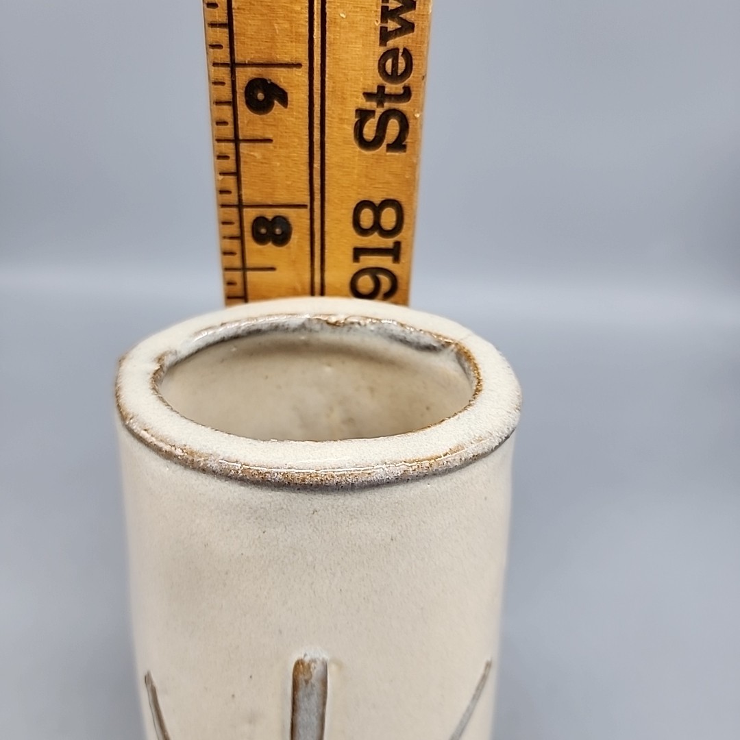 Vintage W Fuller Clay Ceramic Vase 7.25″