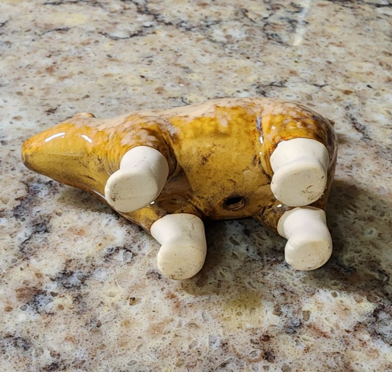 Crate And Barrel Pottery Bear Ornament Hanging NWT
