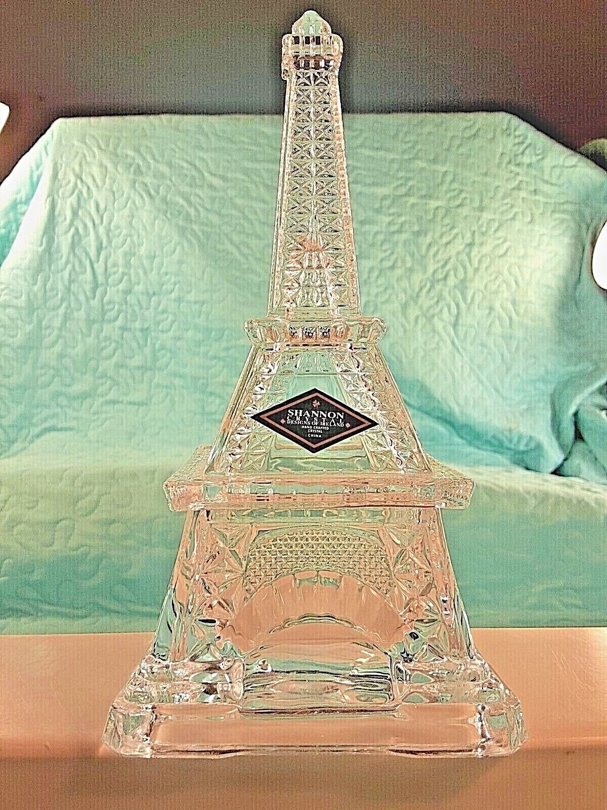 Crystal Eiffel Tower Covered Jewelry Box Shannon Designs of Ireland by Godinger
