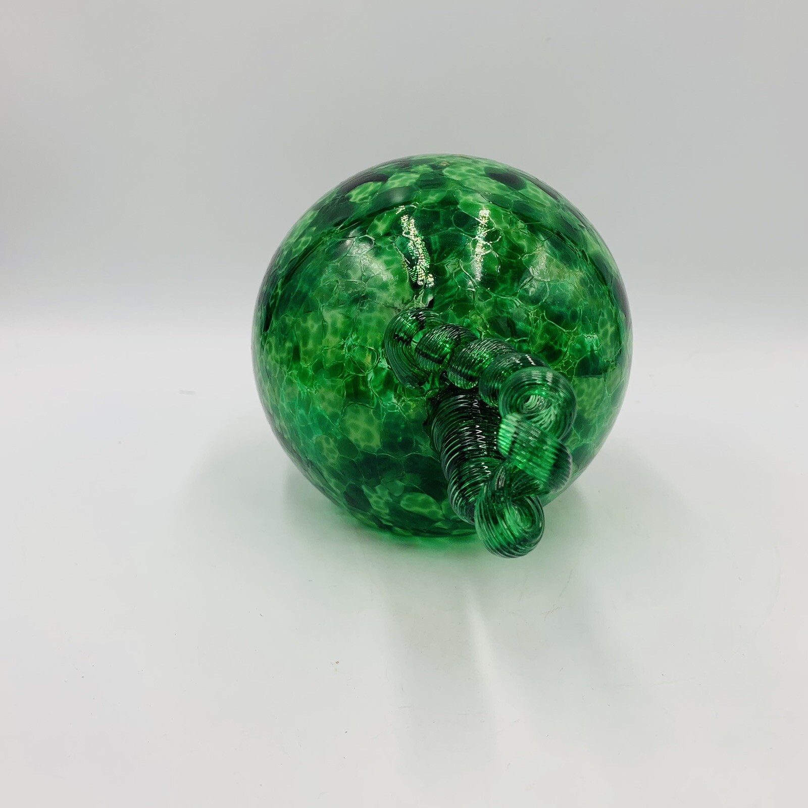 Opal Art Studio Blown Glass Watermelon Squash pumpkin Bottle Orb Signed 2018
