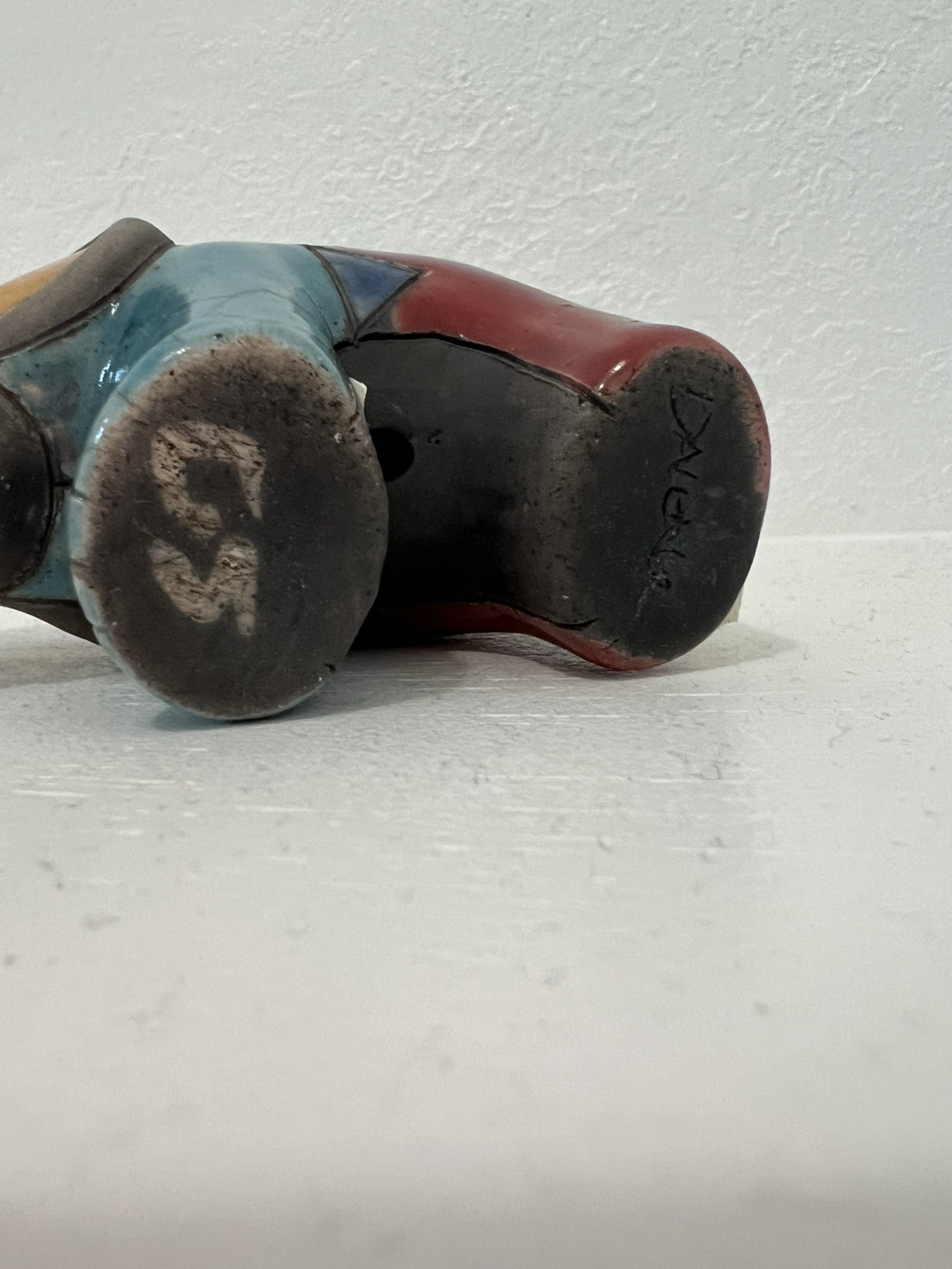 Raku Pottery Elephant Figurine South Africa Hand Crafted Signed Glaze Mosaic