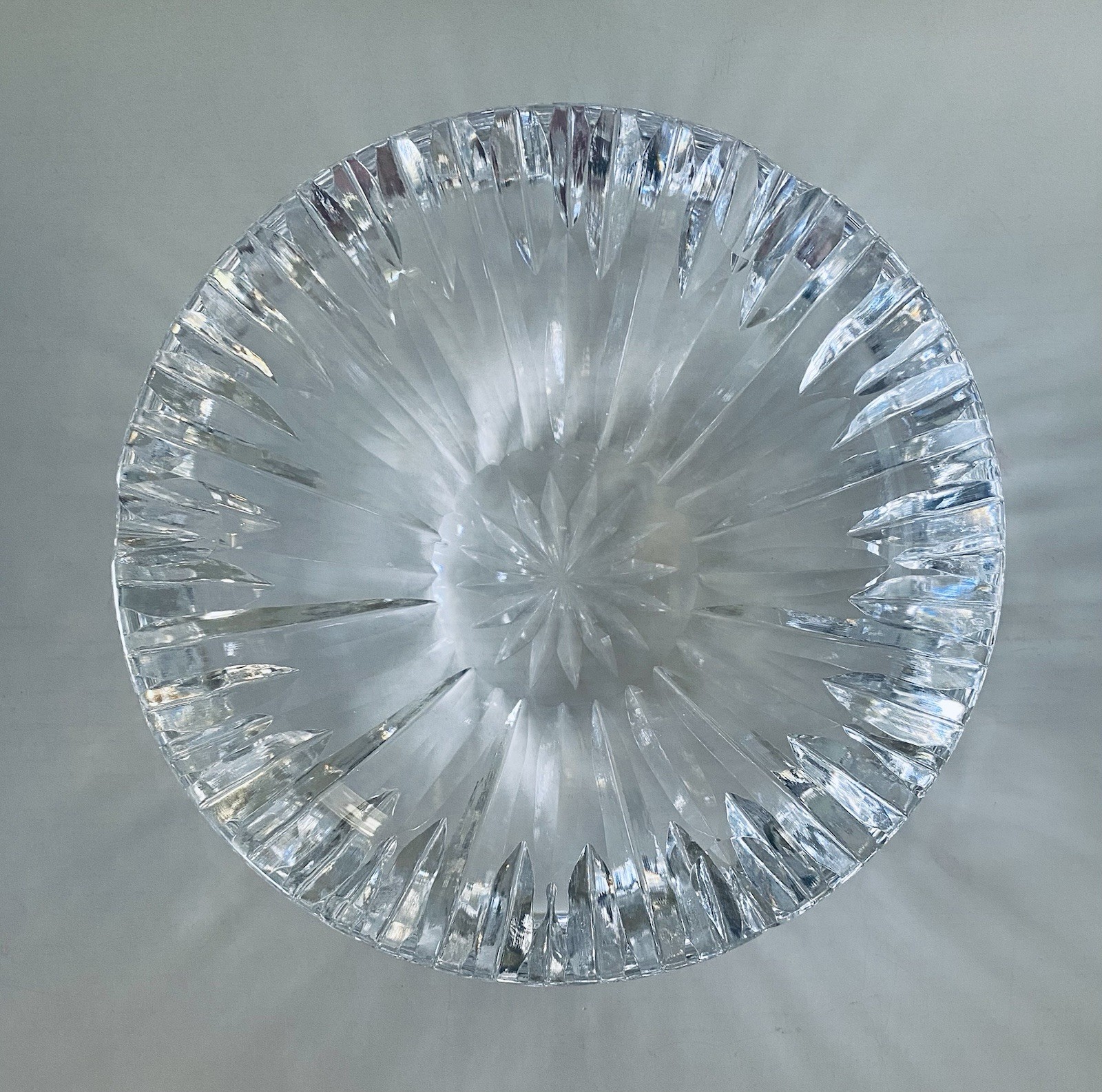 Vintage WATERFORD CRYSTAL Large 7″ ASHTRAY/ TRINKET BOWL Starburst Prismatic 3lb