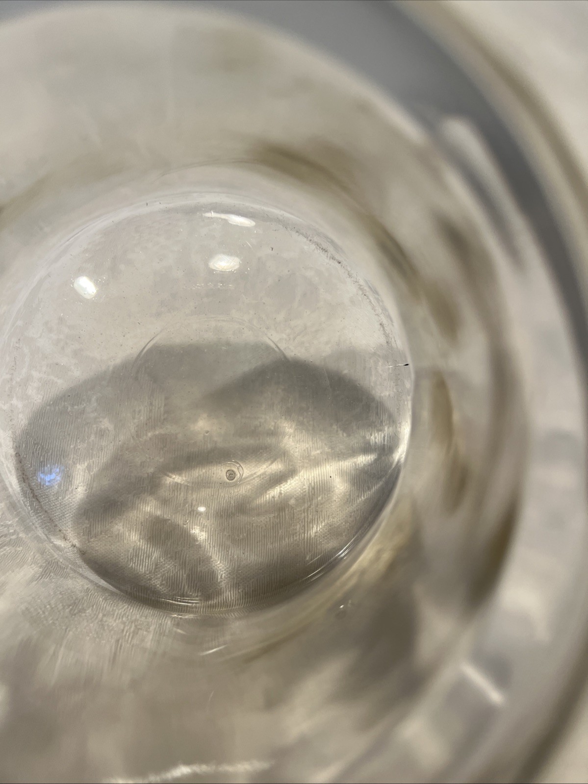 Vintage clear glass top hat vase planter decoration utensil holder candy dish