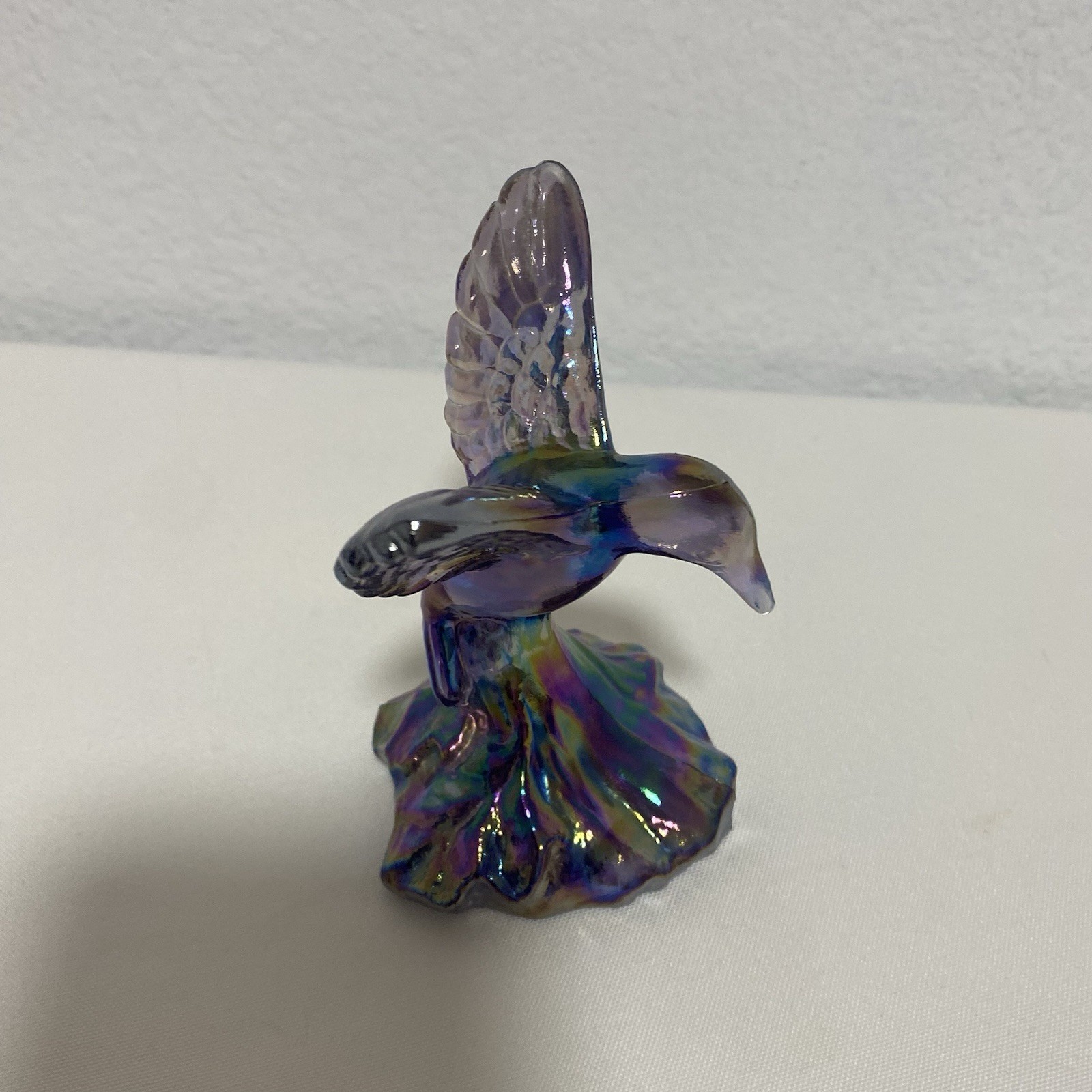 Fenton Hummingbird Figurine – Violet Iridescent ~ Vintage 2005