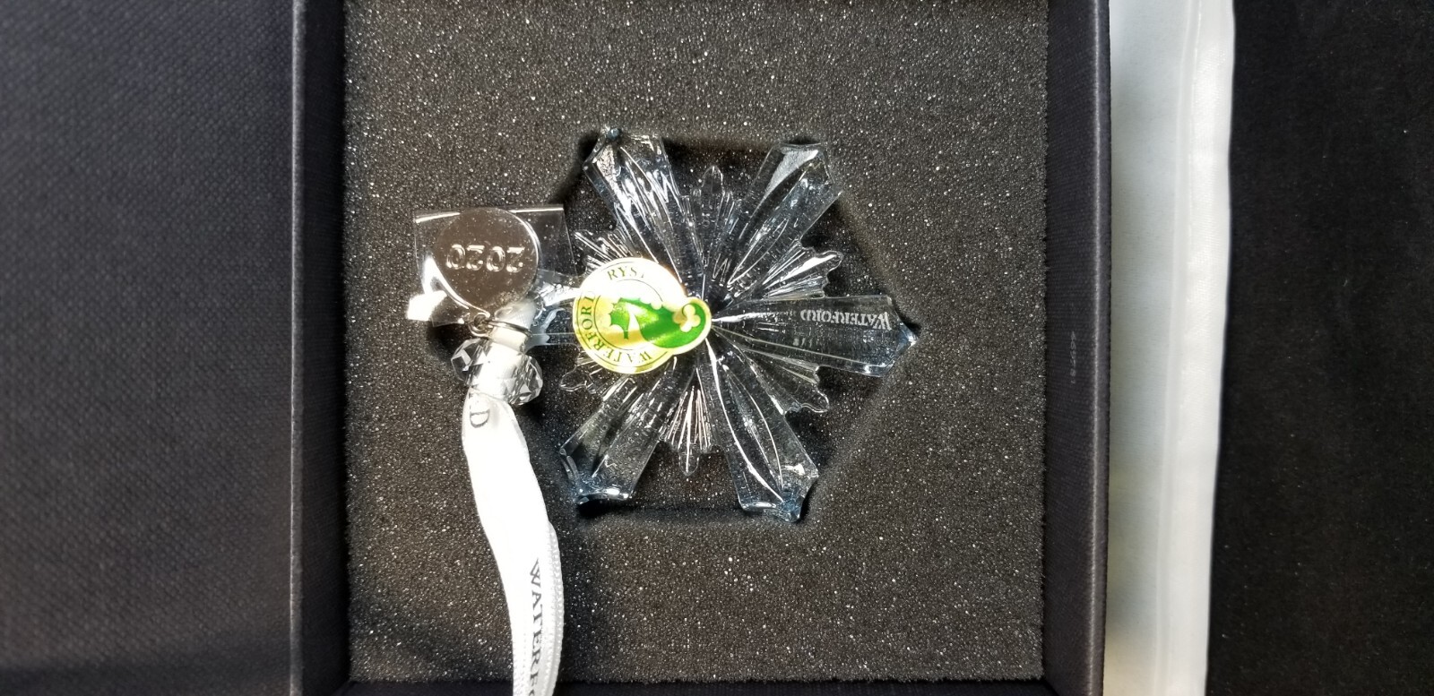 Waterford 2020 Mini Snowflake Ornament 2.5″ Topaz Ice Boxed Date tag #1055092