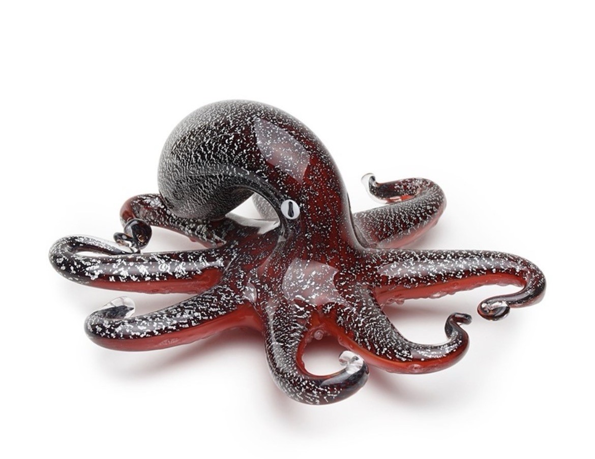 Dynasty Gallery Red Octopus Paperweight Coastal Nautical 8″