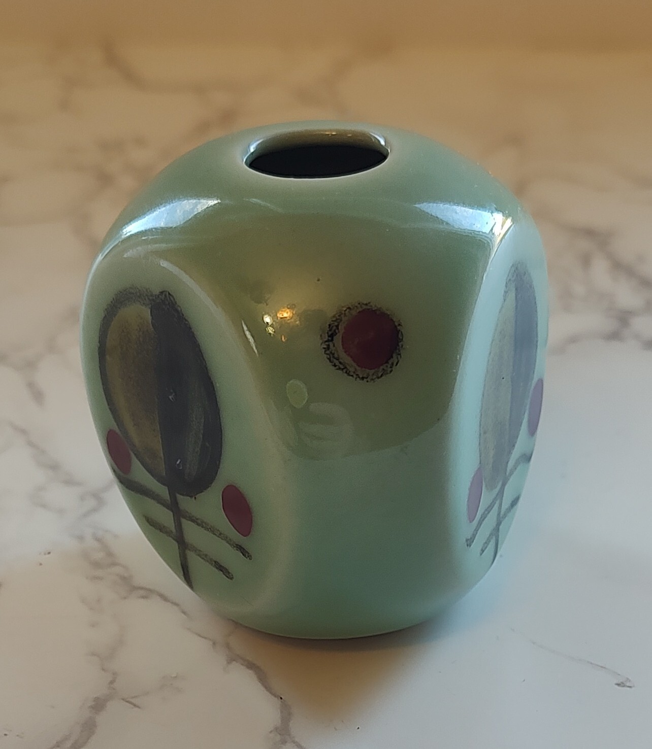 Art Pottery Ceramic Bud Vase Tree Theme A3