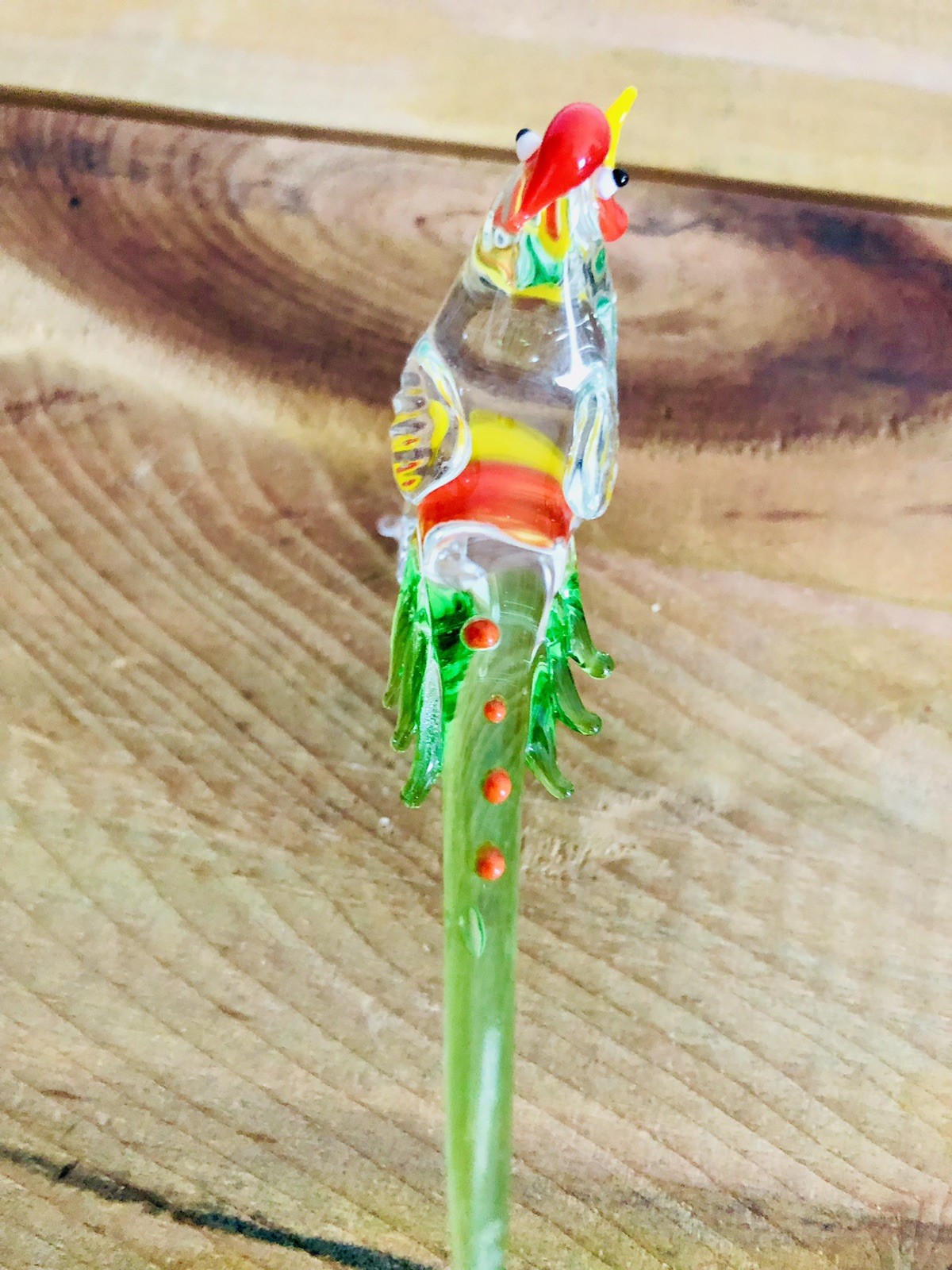 Vintage Hand -Blown Glass Miniature Bird Figurines Lot of 2