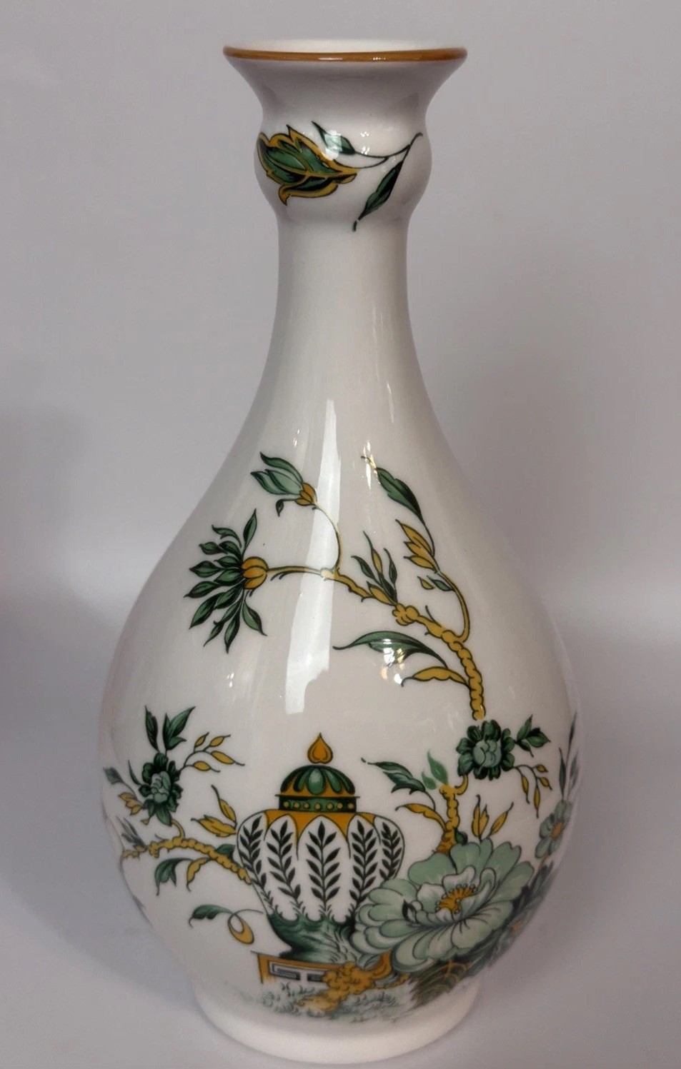 Crown Staffordshire Kowloon Fine Bone China Bud Vase England Vintage Floral 6in