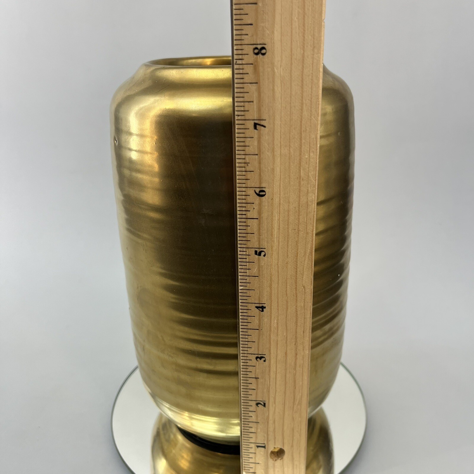 Torre Tagus Midas Touch Golden Pottery Ceramic 8” Vase Modern Gold ￼