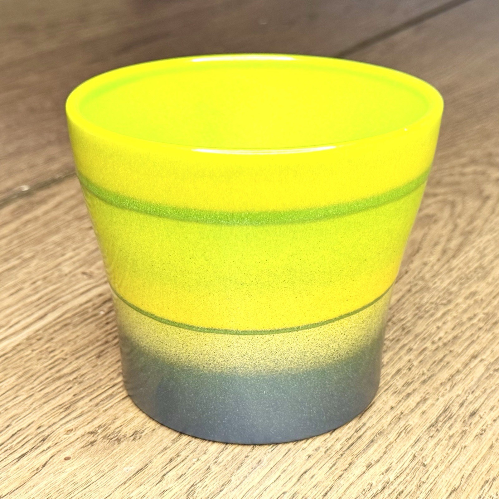 Vintage Scheurich Germany Planter Pot Green Ombre Retro 808-13 Mid Century MCM