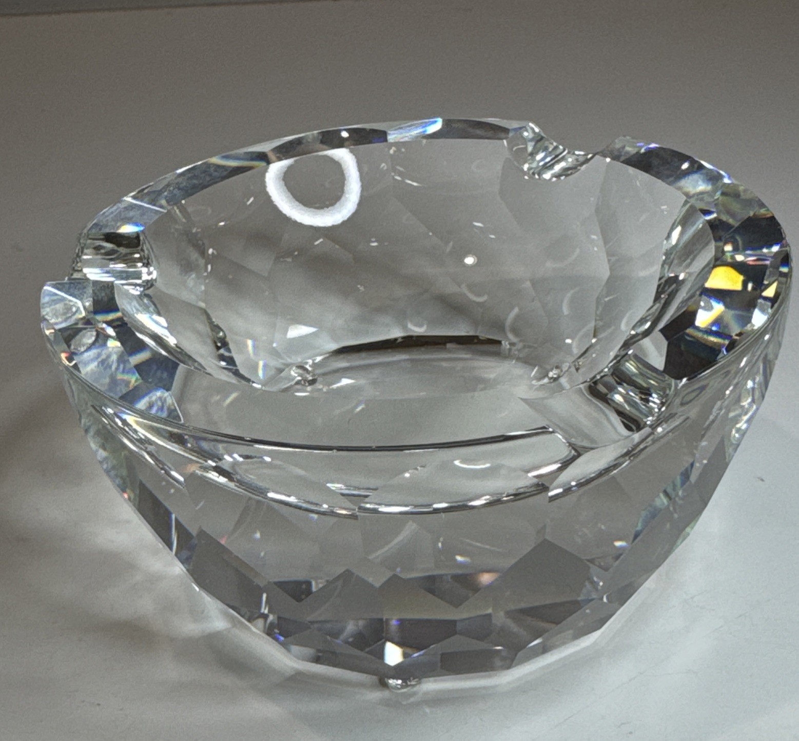Vintage SWAROVSKI Crystal Ashtray / Max Schreck / Marked / Table Top / Desk Top