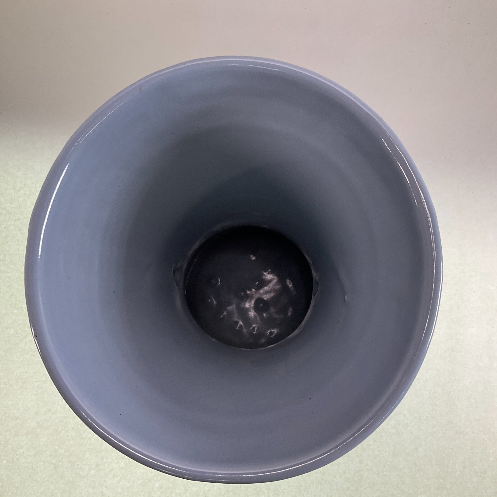 Abingdon Robins Egg Blue 2 Handled Vase 1940s 9 3/4″ Vintage
