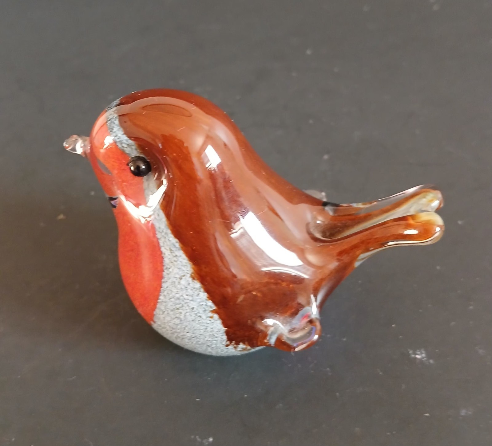 Langham Glass Bird Figurine Paul Miller Signed