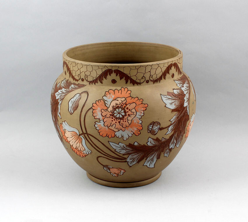 9145007 Cachepot Flower Pot Cachepot Art Nouveau Um 1900 10 5/8×9 5/16in