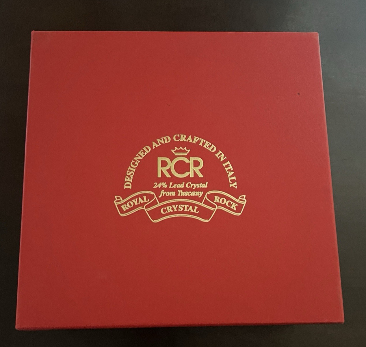 Royal Crystal Rock RCR 24% Lead Crystal from Tuscany 8.5in Candleholders IOB