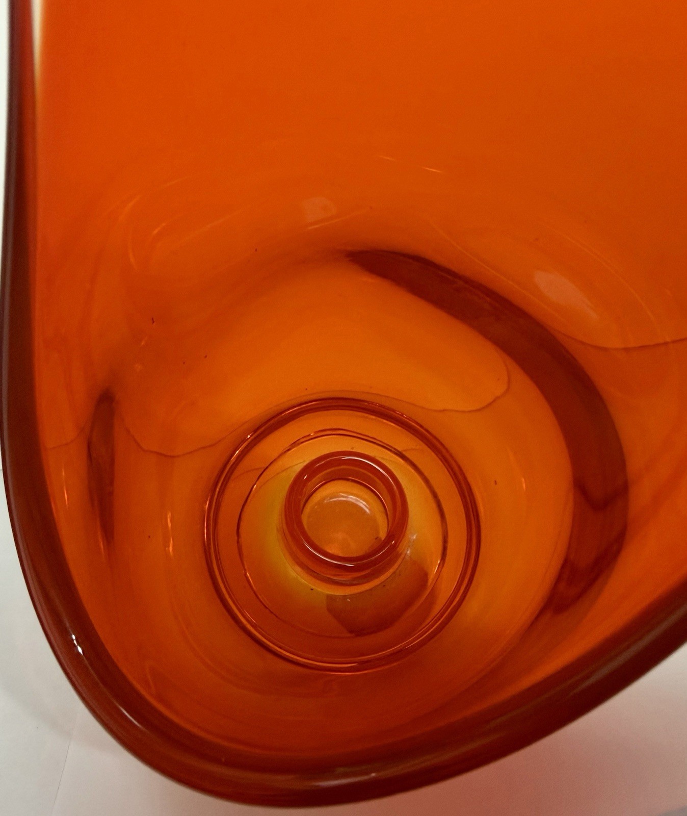 Viking Glass Persimmon Orange Taperglow Candle Holder Epic Series 16.5″ MCM