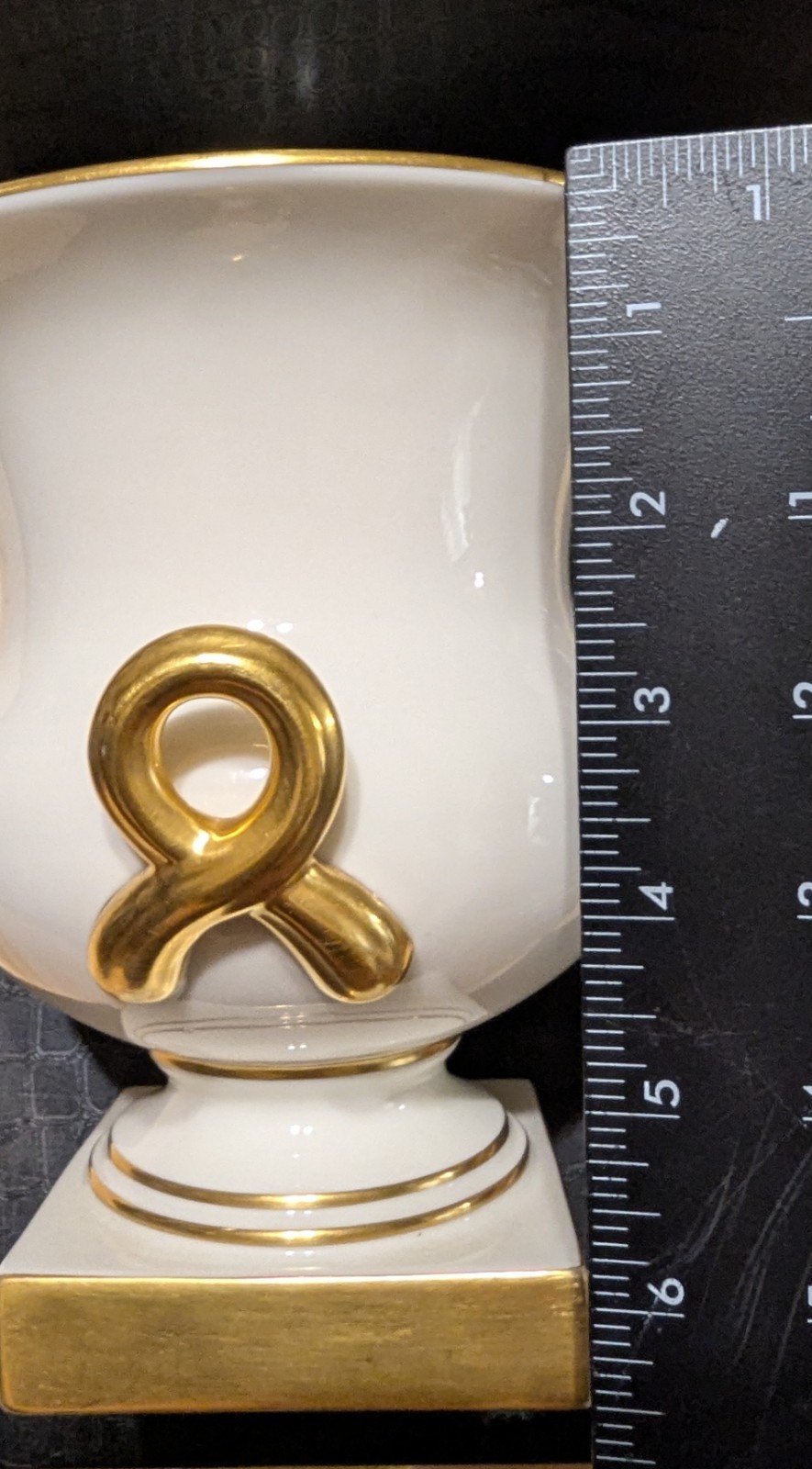 LENOX RARE R86 PORCELAIN PEDESTAL URN VASE 22K GILDED TRIM