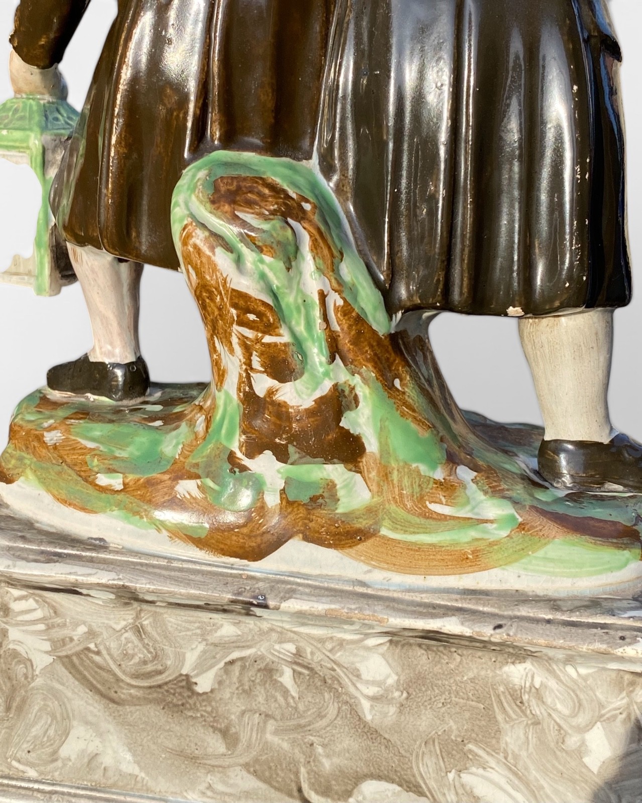 Ralph Wood Staffordshire group, Vicar & Moses, c. 1785. Pearlware.
