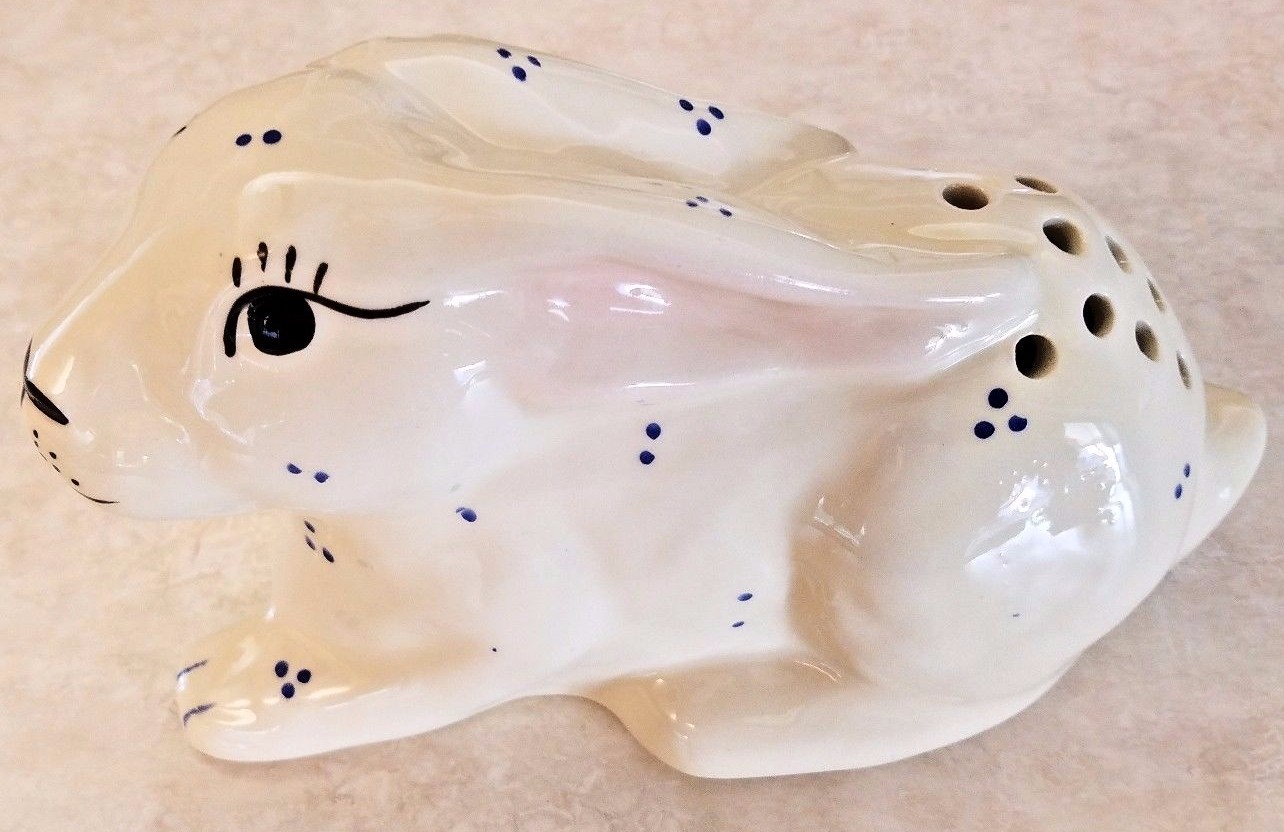 Pottery By Levine Rabbit Bunny Figurine Vintage Potpourri Holder Richmond CA