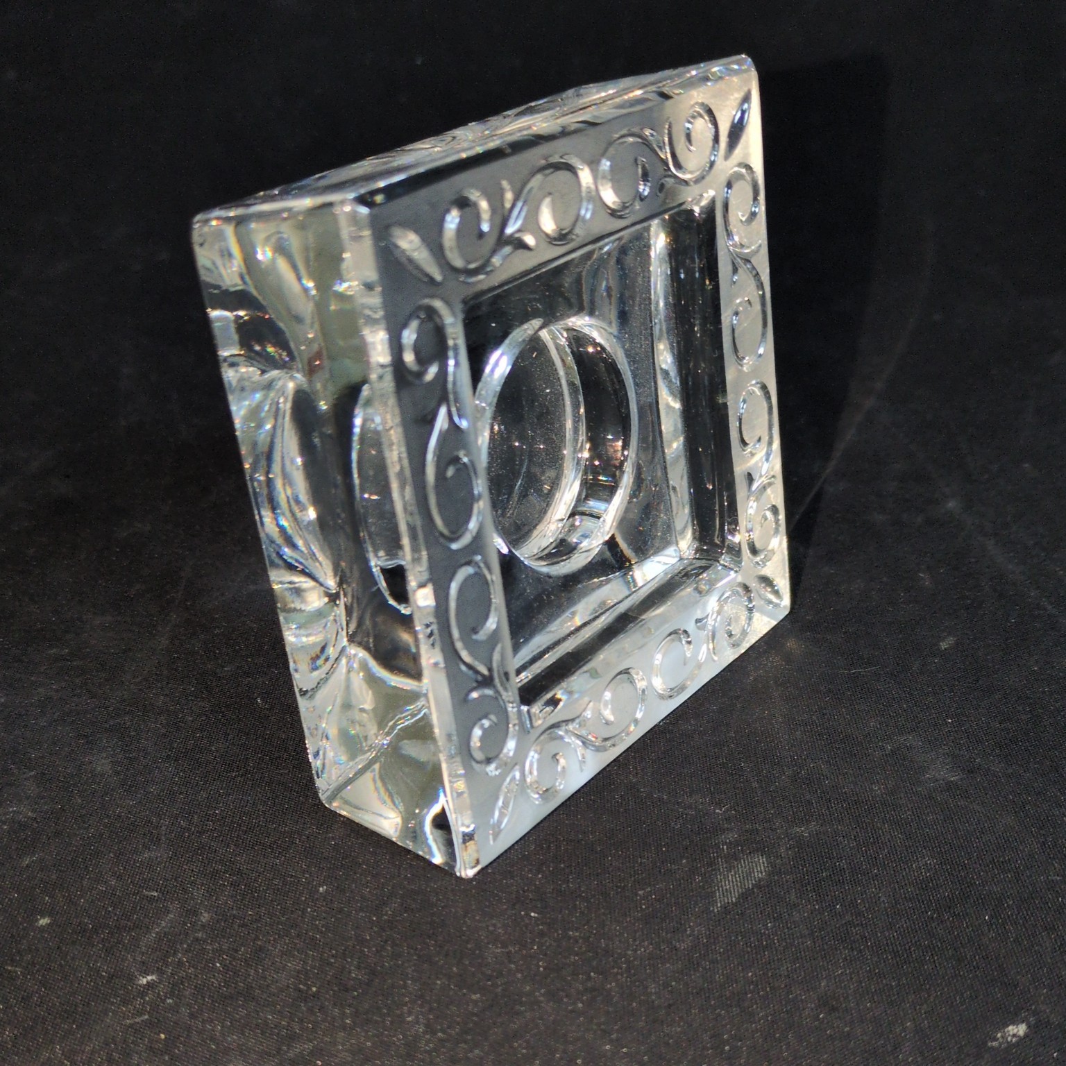 WATERFORD Marquis ARABESQUE CLOCK REPLACEMENT, Frosted Crystal, 3 3/4″, GERMANY