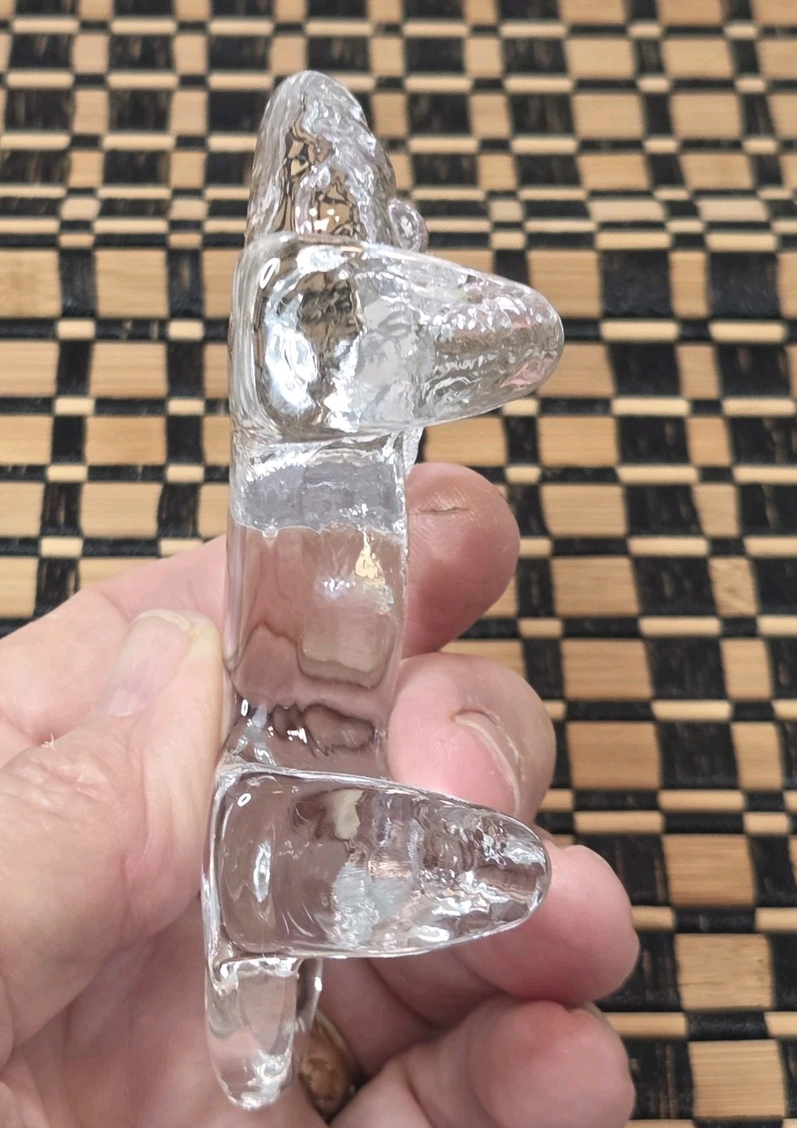 Kosta Boda Scandinavian Modern Art Glass Lion Figurine Paperweight Nordic 3×4″