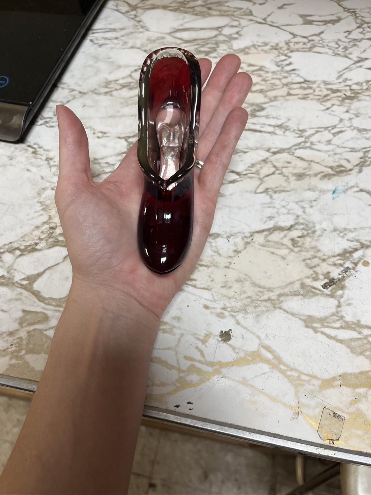 Antique 1914 “Mother” Ruby Glass Slipper