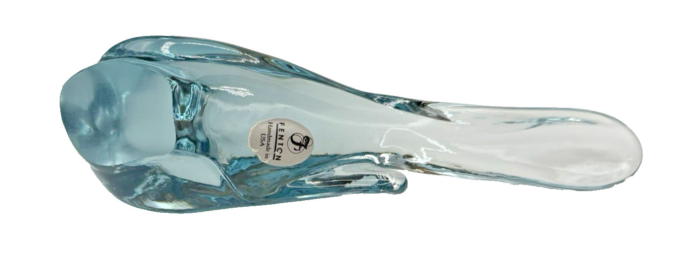 Fenton Art Glass Aquamarine Blue Bird of Happiness Figurine