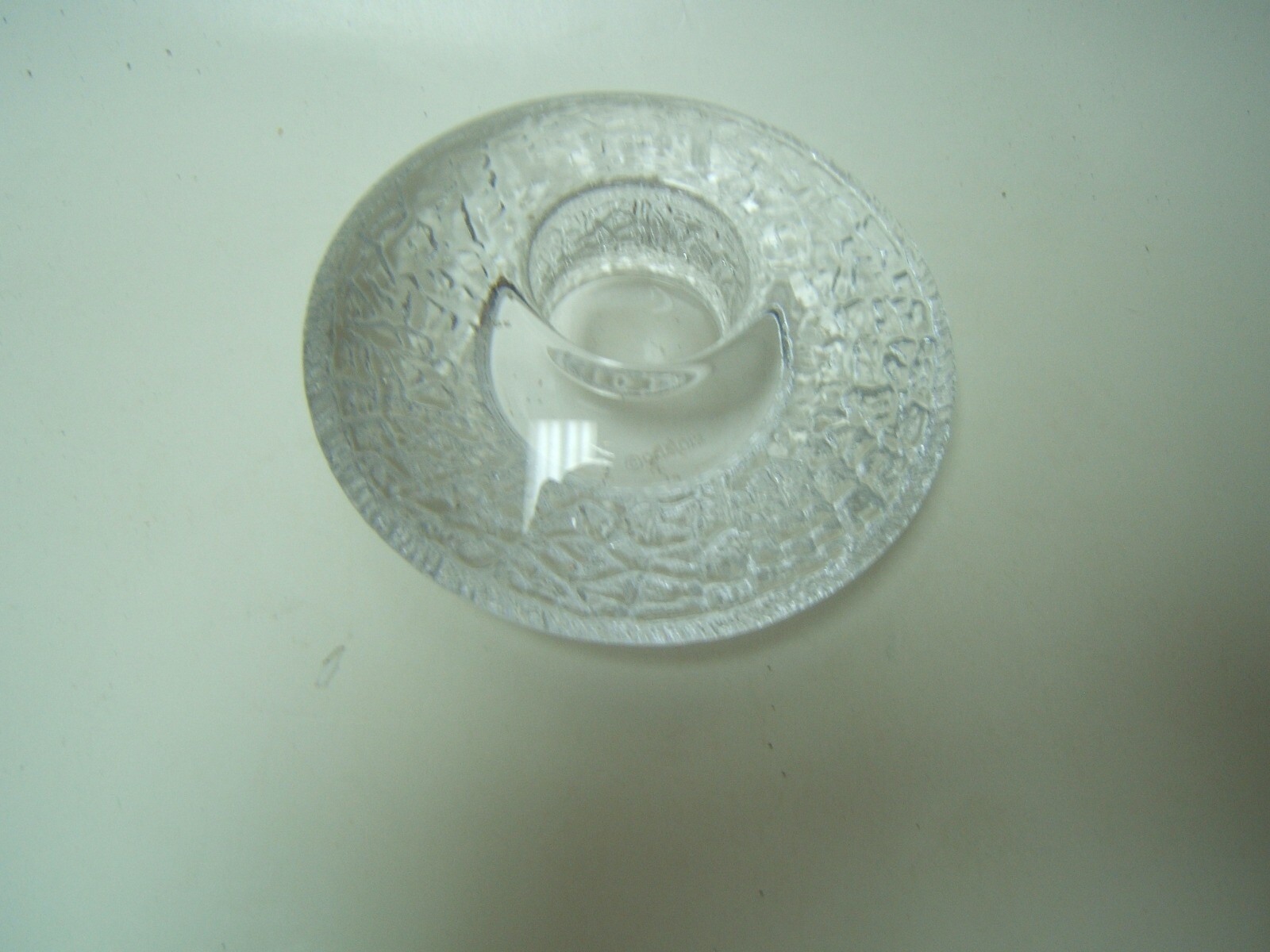 Orrefors Discus Votive Candleholder 5 1/4″ Diameter 1 5/8″ Candle Opening