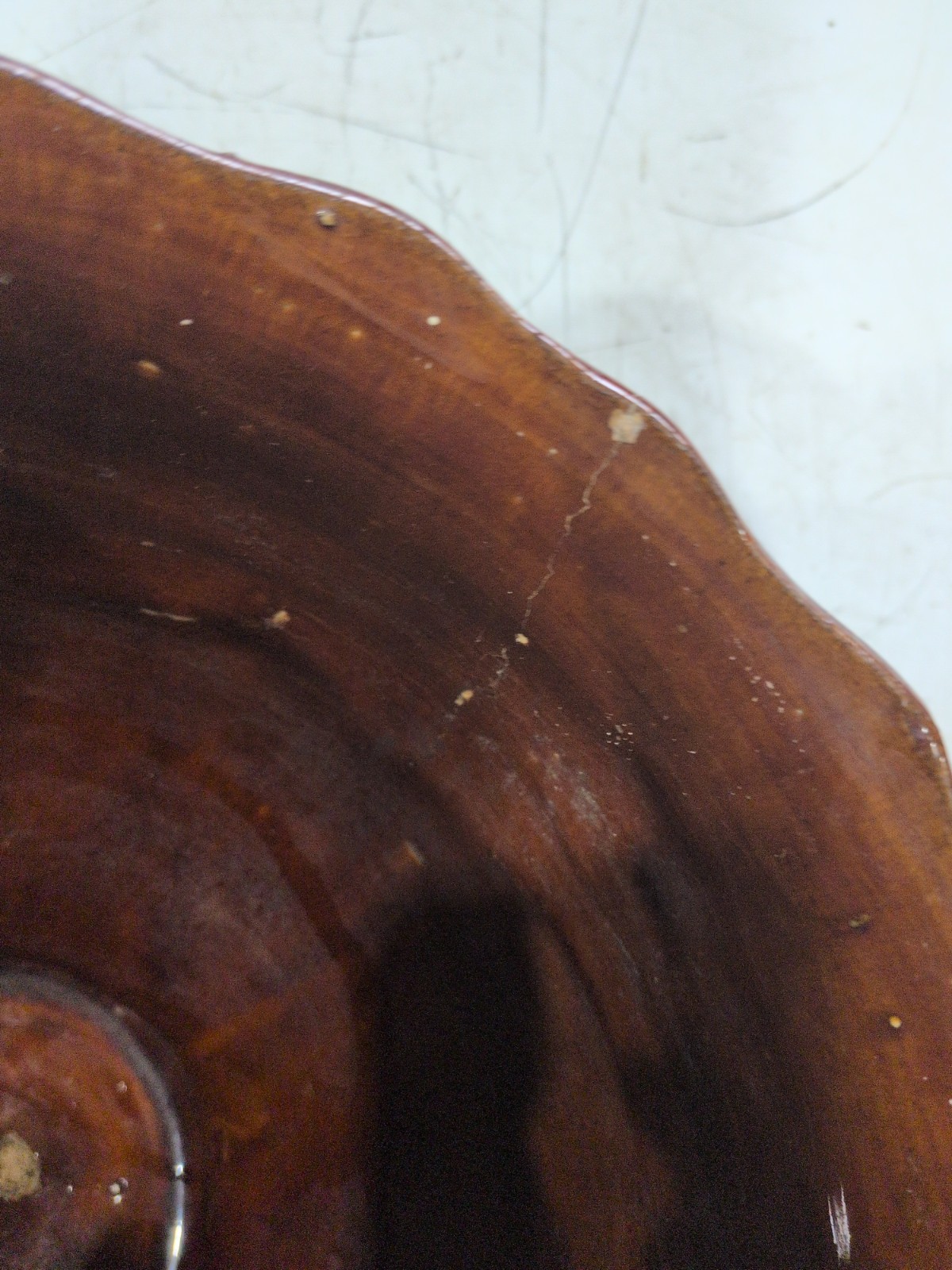 Planter Jardiniere Green Brown Vintage Maker Unknown AS IS Damaged