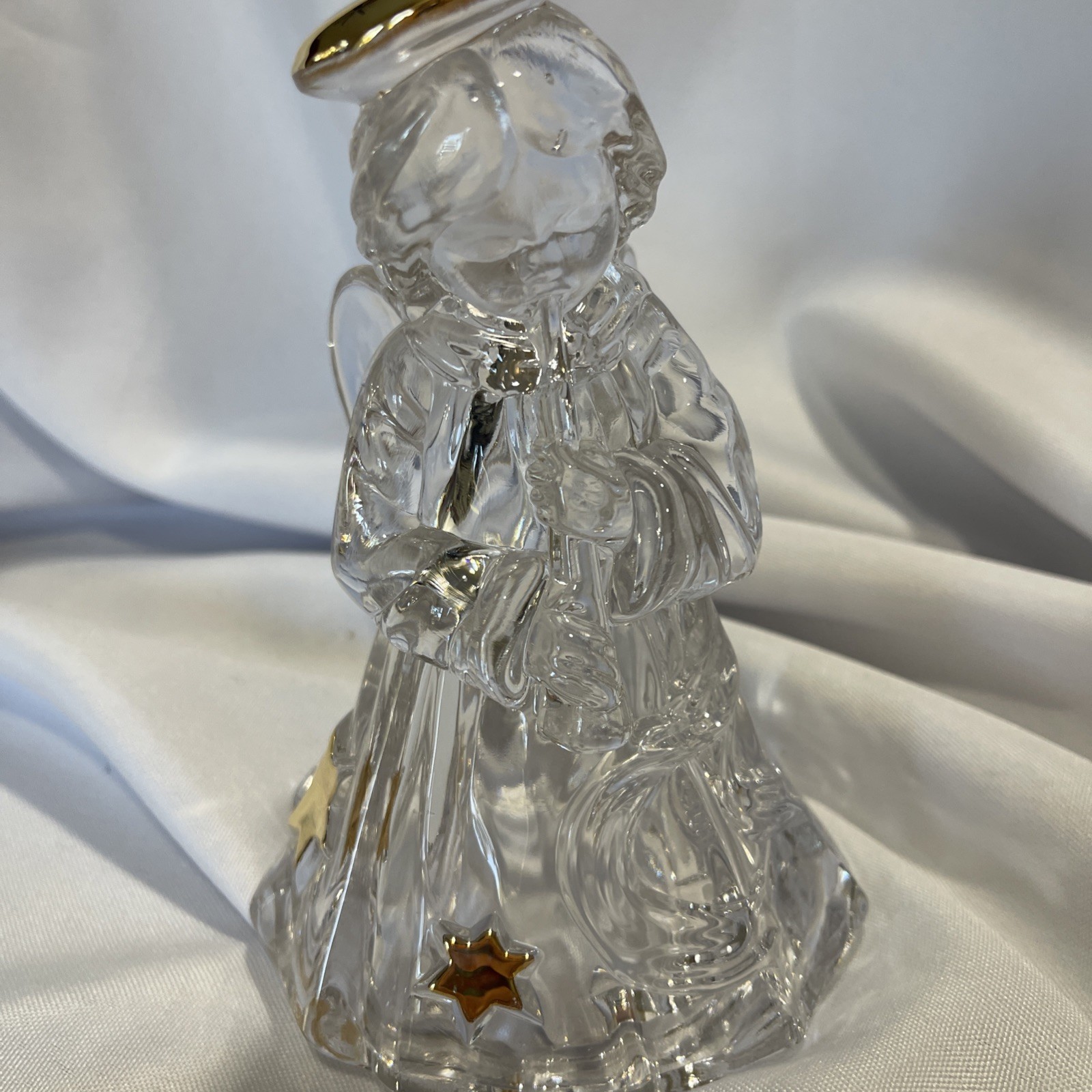 Mikasa Lead Crystal Angel ~ Playing Flute ~ Figurine Herald Collection Germany