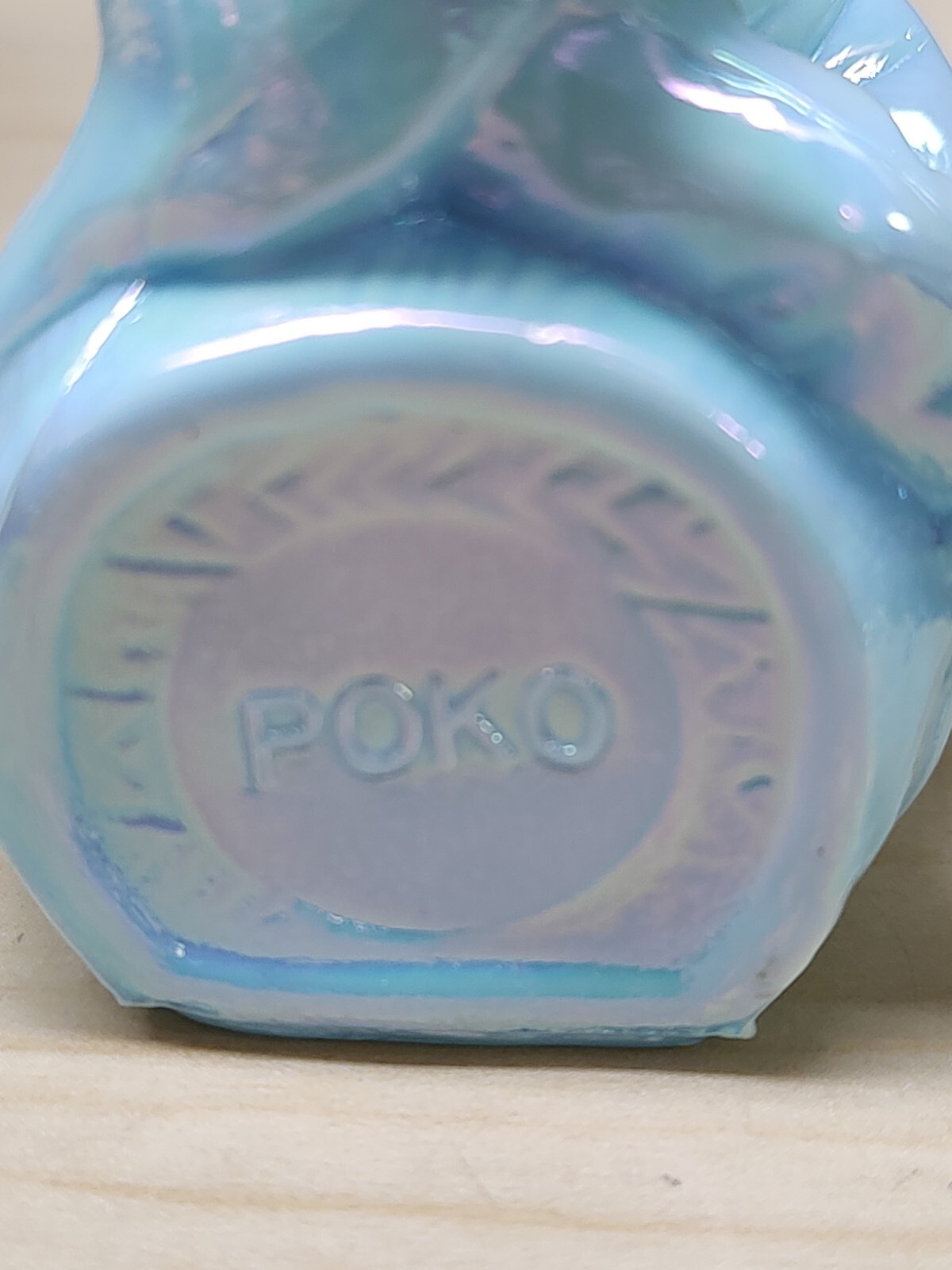 Mosser Art Glass 1982 Performer Clown “Poko” Milk Blue Carnival w/Box