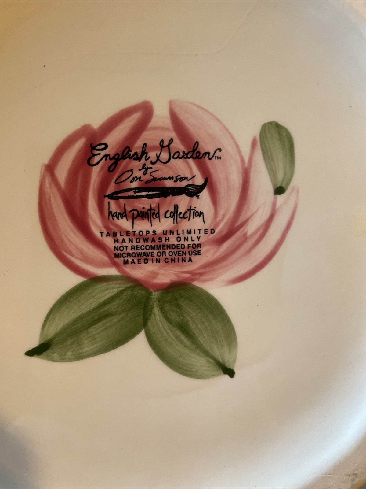 Tabletops Unlimited ENGLISH GARDEN Hand Painted 16″ Foyer Vase Decor